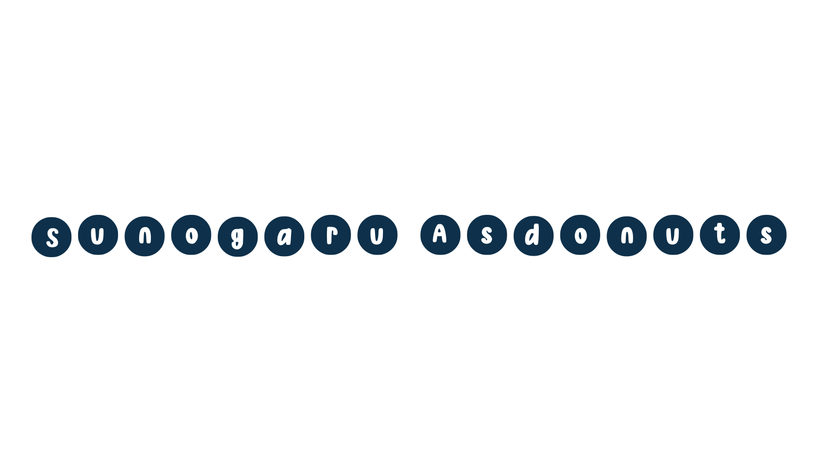 Sunogaru Asdonuts, decorative font preview