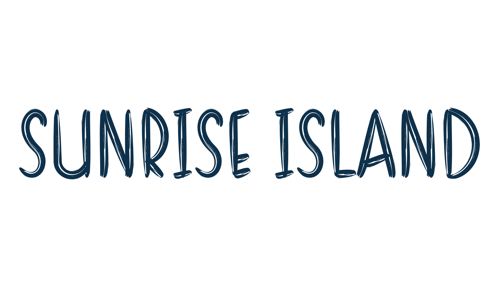 Sunrise Island, script brush fancy decorative calligraphy font preview