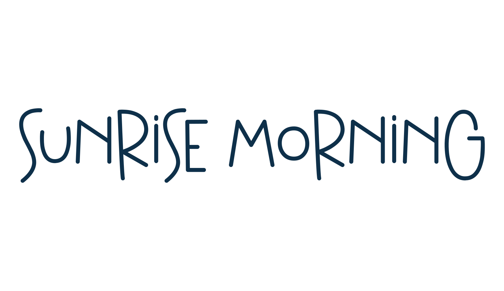Sunrise Morning, fancy cartoon decorative font preview