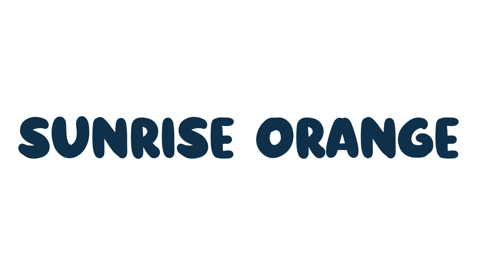 Sunrise Orange, fancy cartoon decorative font preview