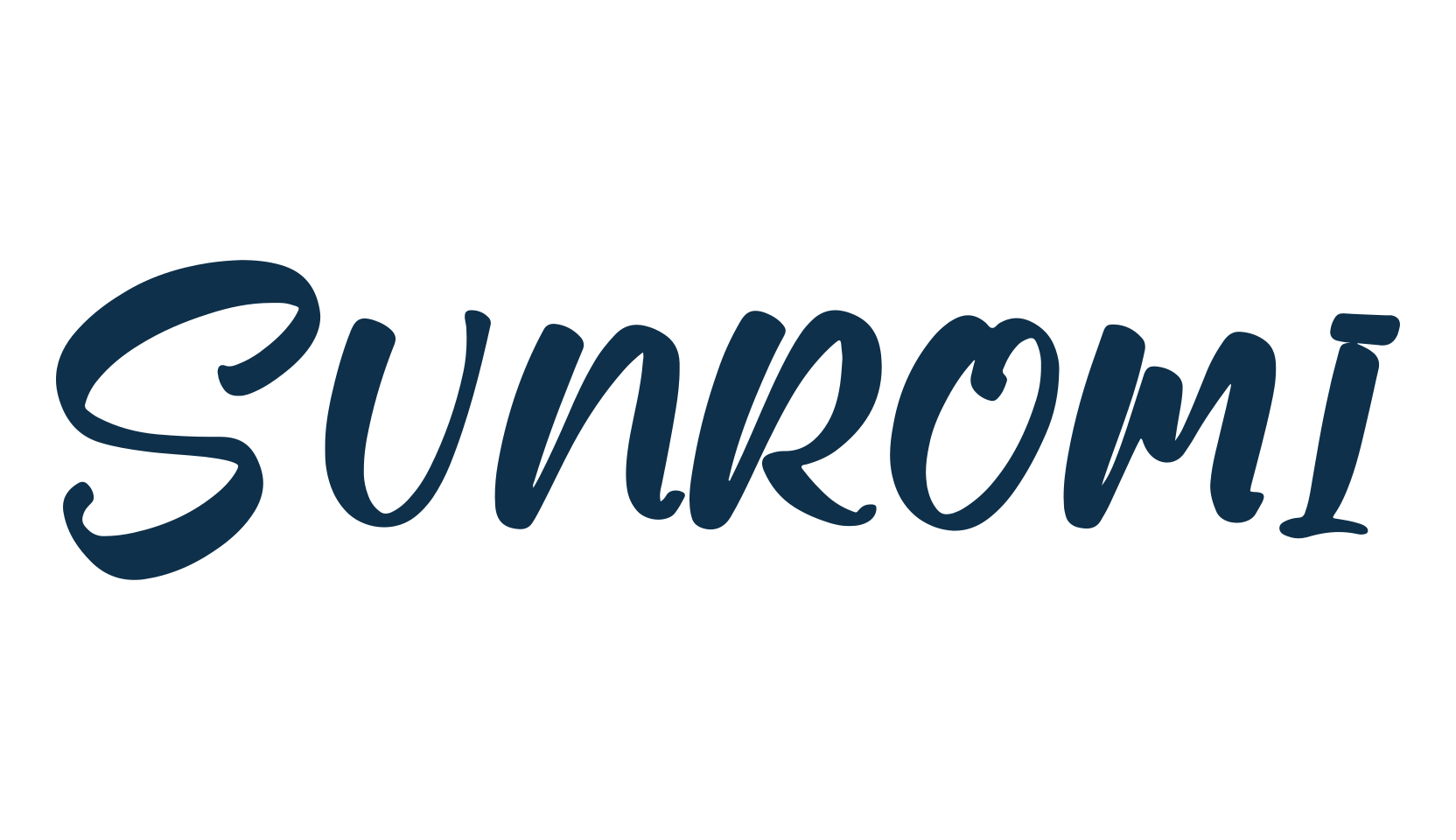 Sunromi, script brush fancy decorative calligraphy font preview