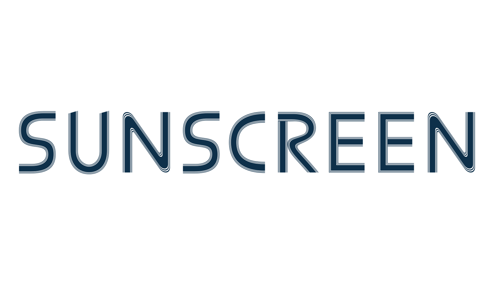 Sunscreen, groovy font preview