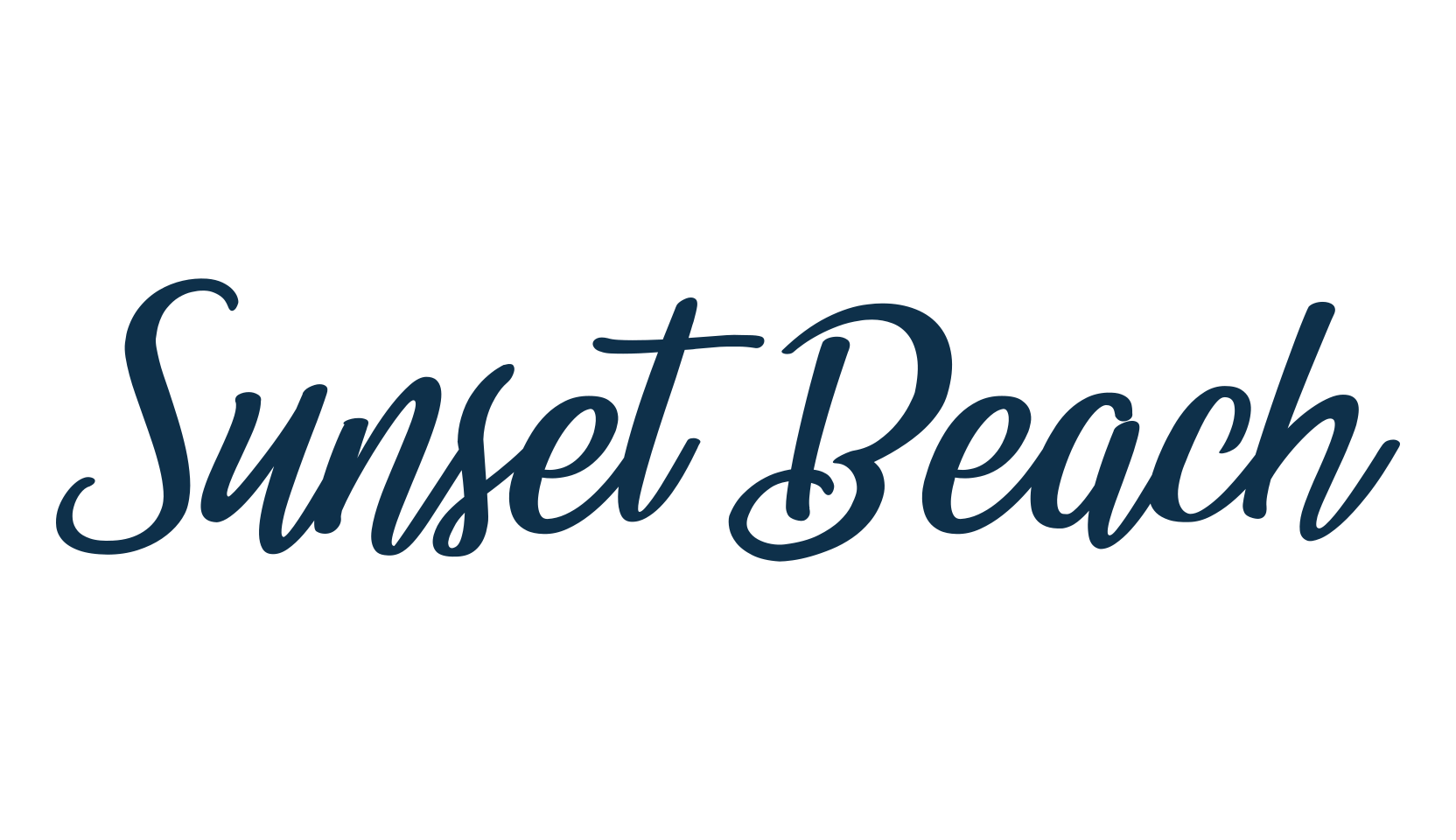 Sunset Beach, script calligraphy fancy decorative font preview