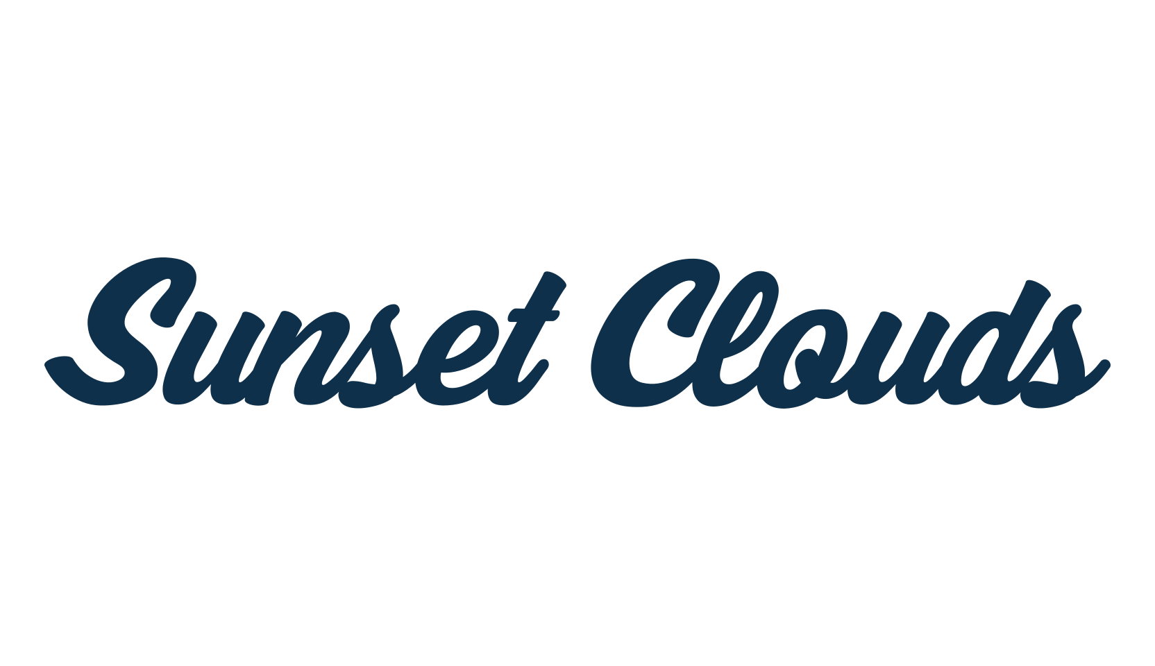 Sunset Clouds, fancy various decorative script calligraphy font preview