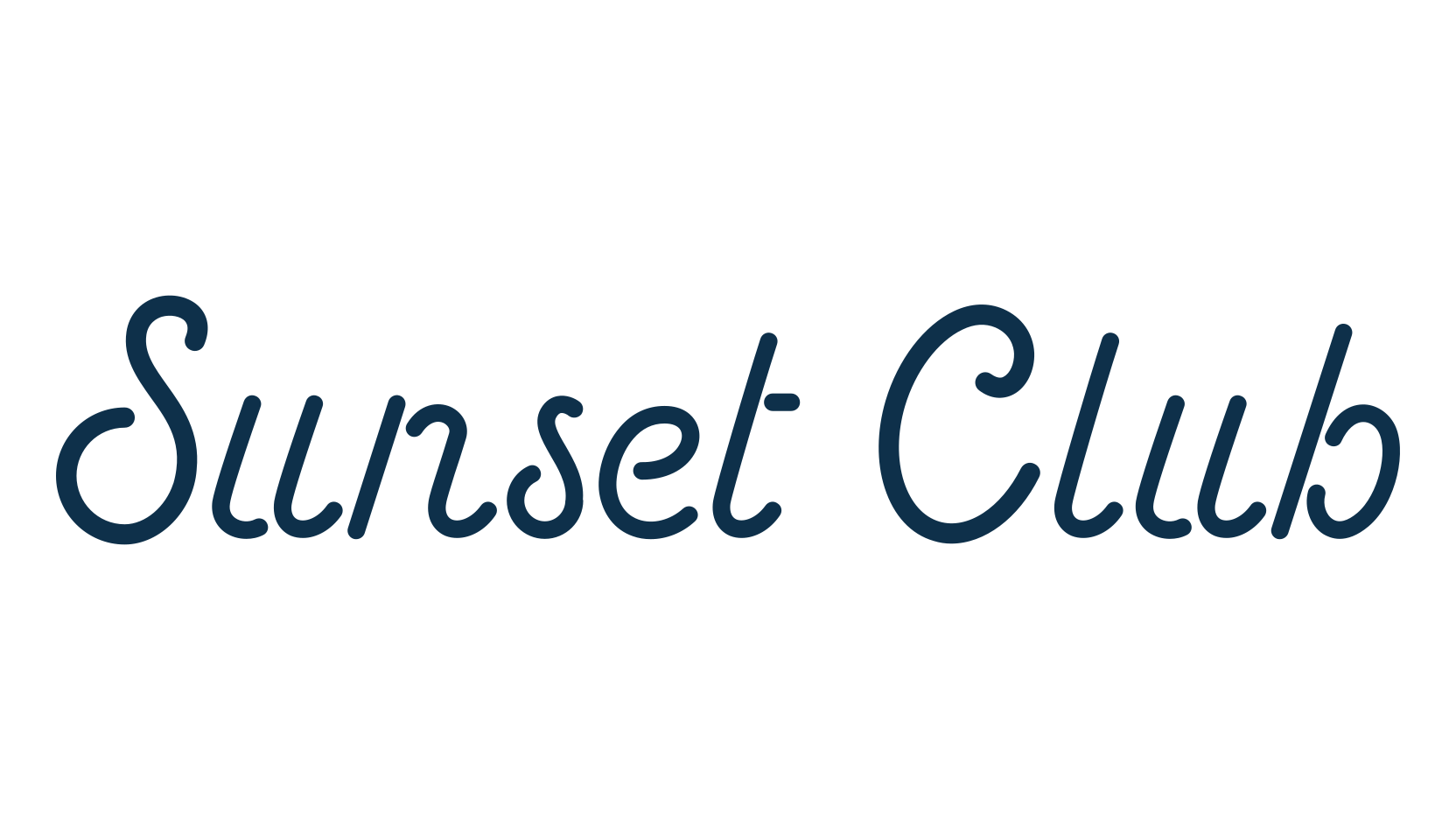 Sunset Club, fancy various decorative script calligraphy font preview