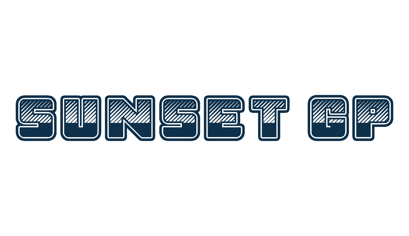 Sunset GP, fancy decorative font preview