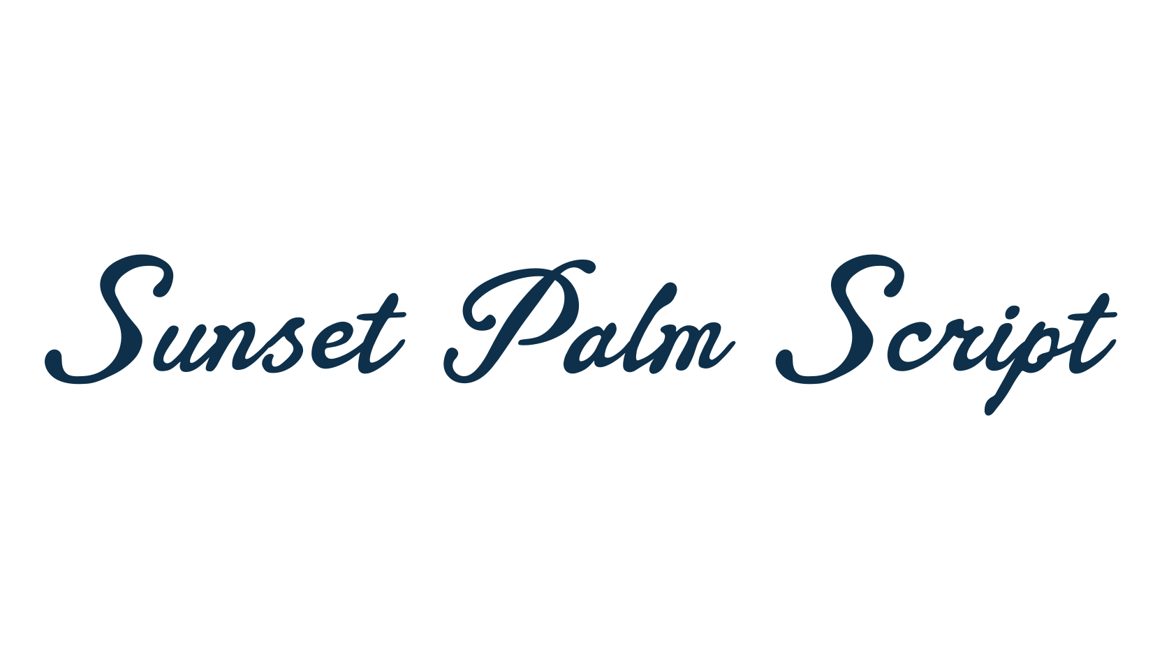 Sunset Palm Script, handwriting font preview