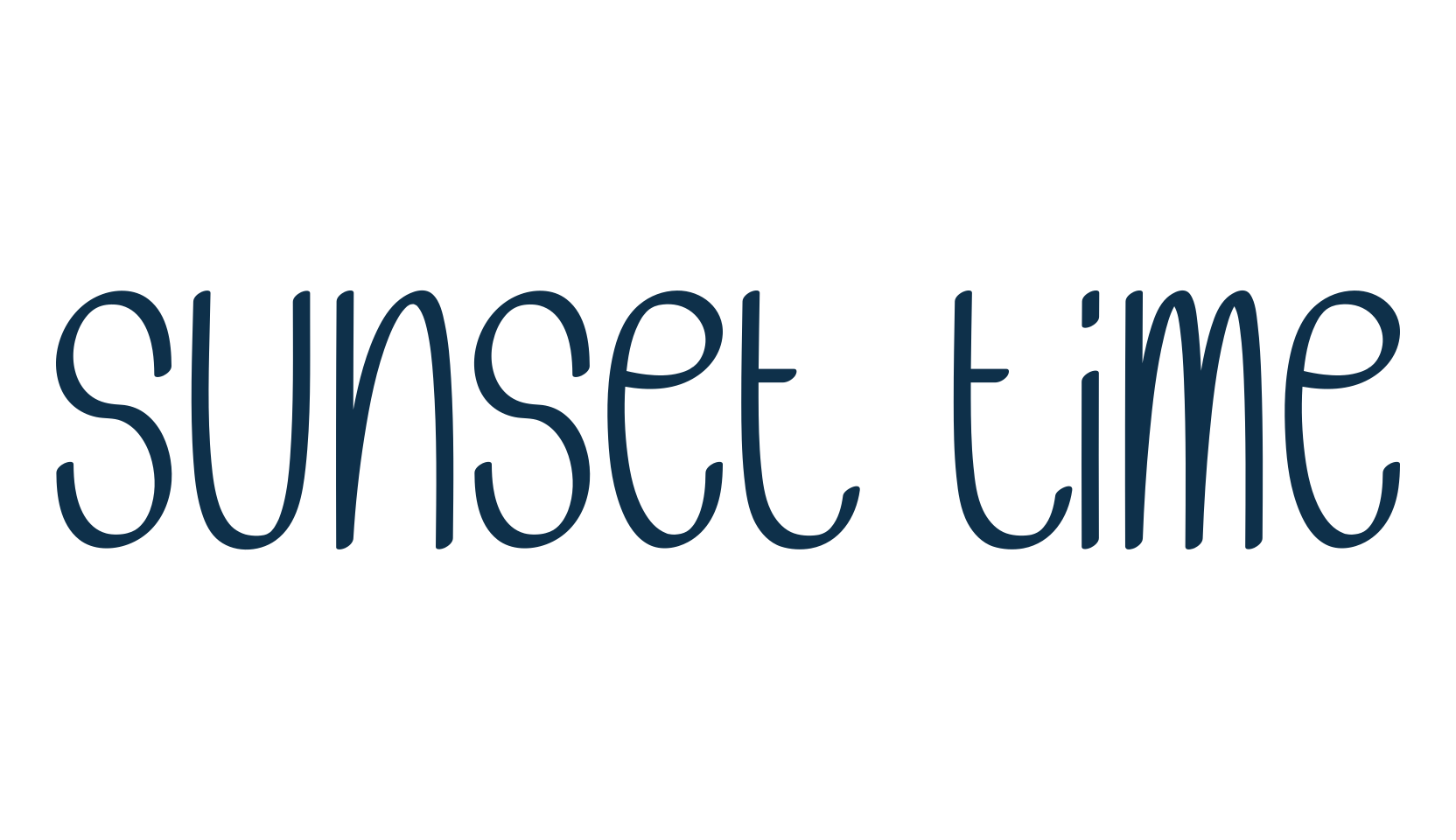 Sunset Time, fancy decorative font preview