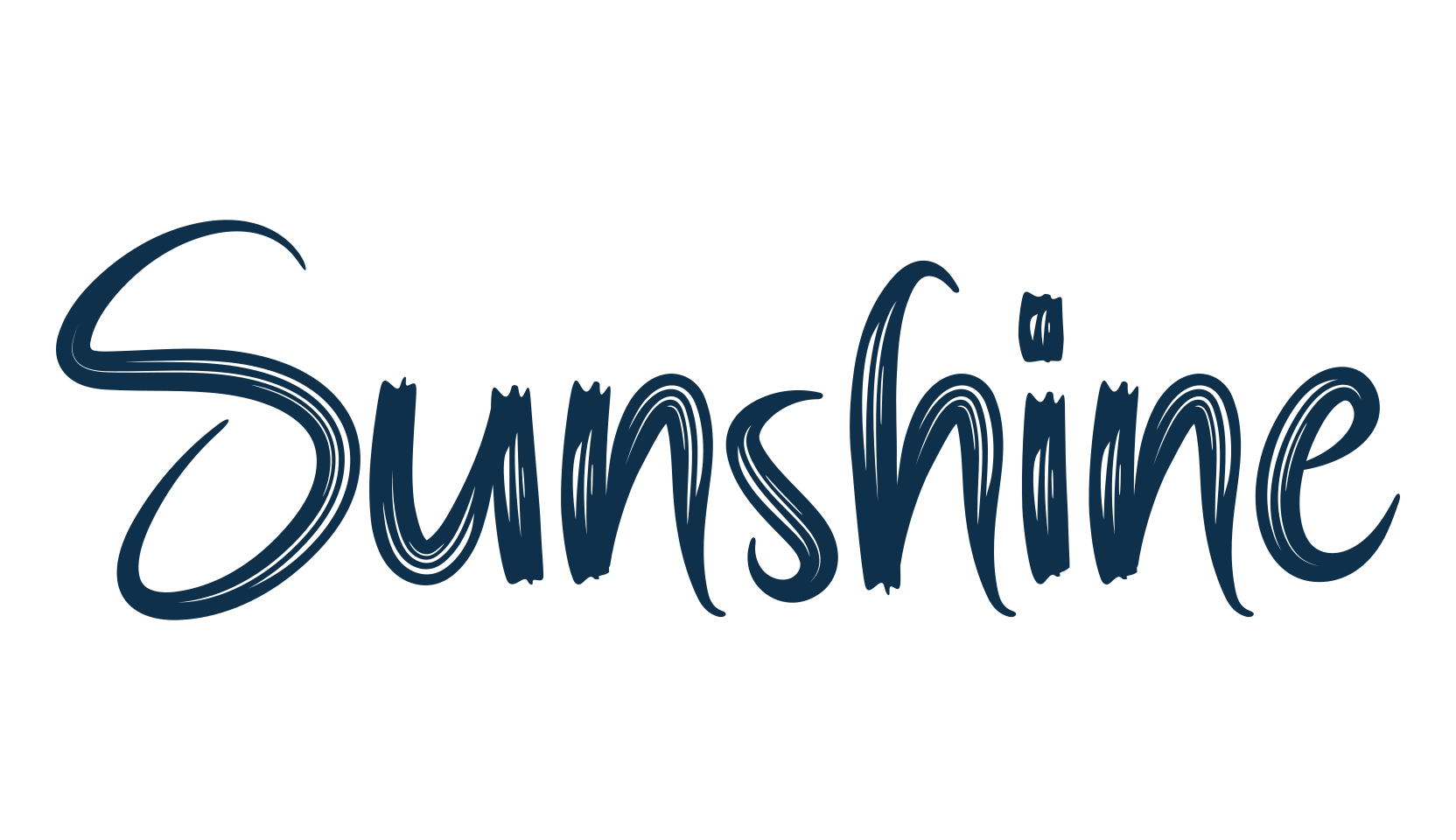 Sunshine (sunshine-10), brush font preview