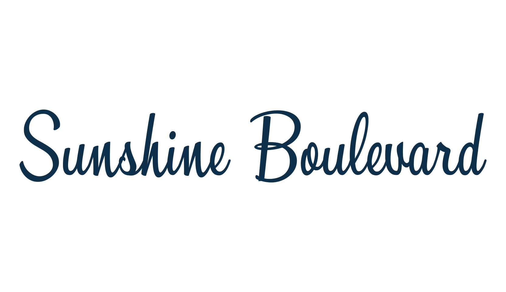 Sunshine Boulevard, script brush fancy decorative calligraphy font preview