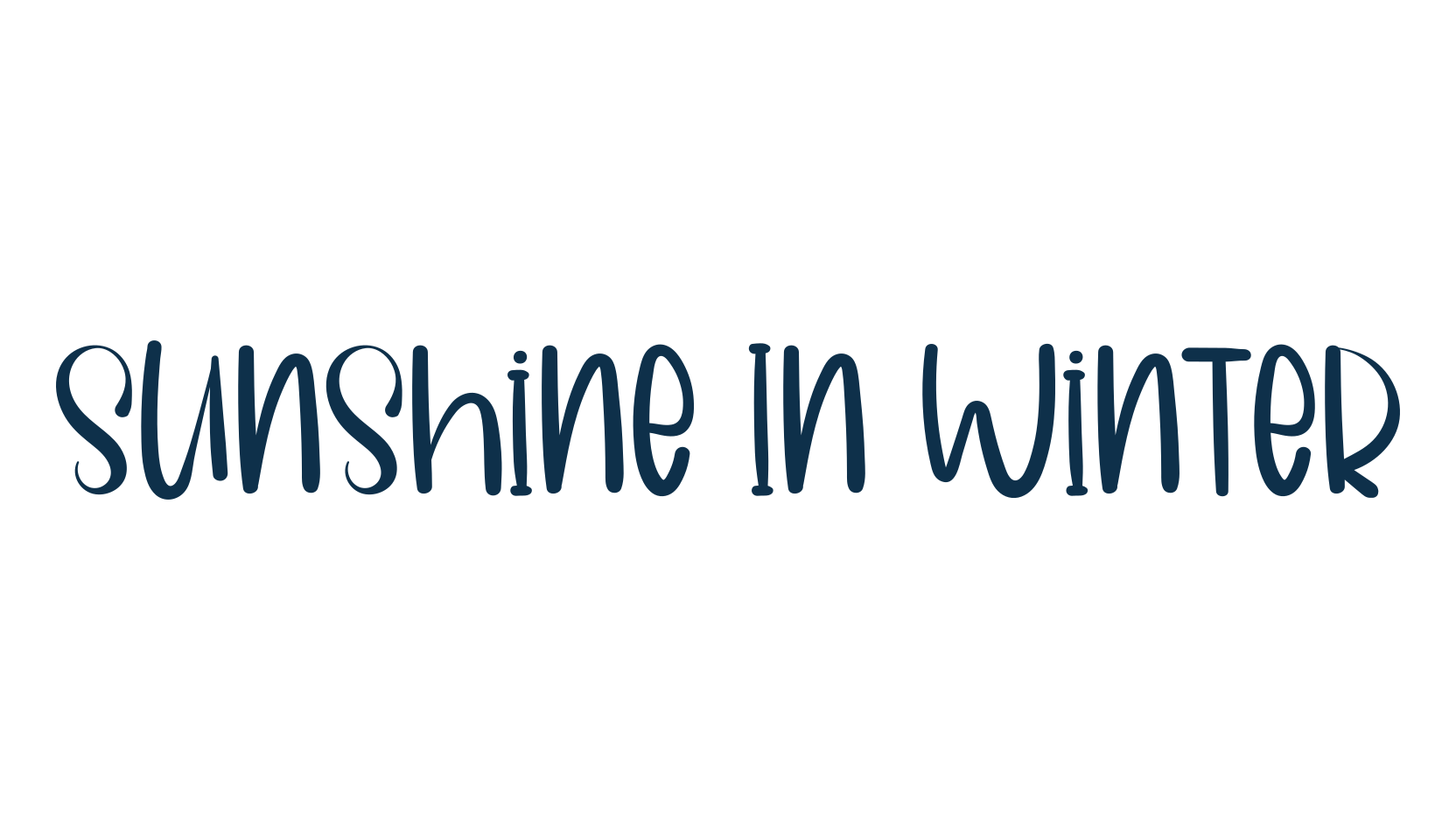 Sunshine In Winter, fancy cartoon decorative font preview