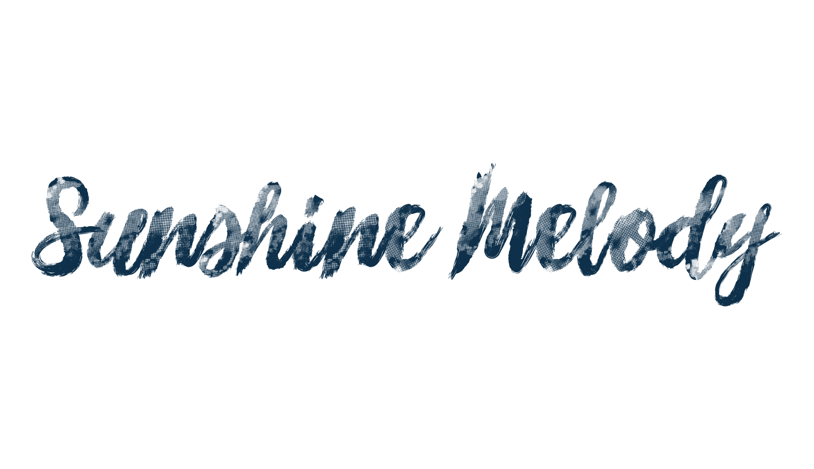 Sunshine Melody, brush font preview