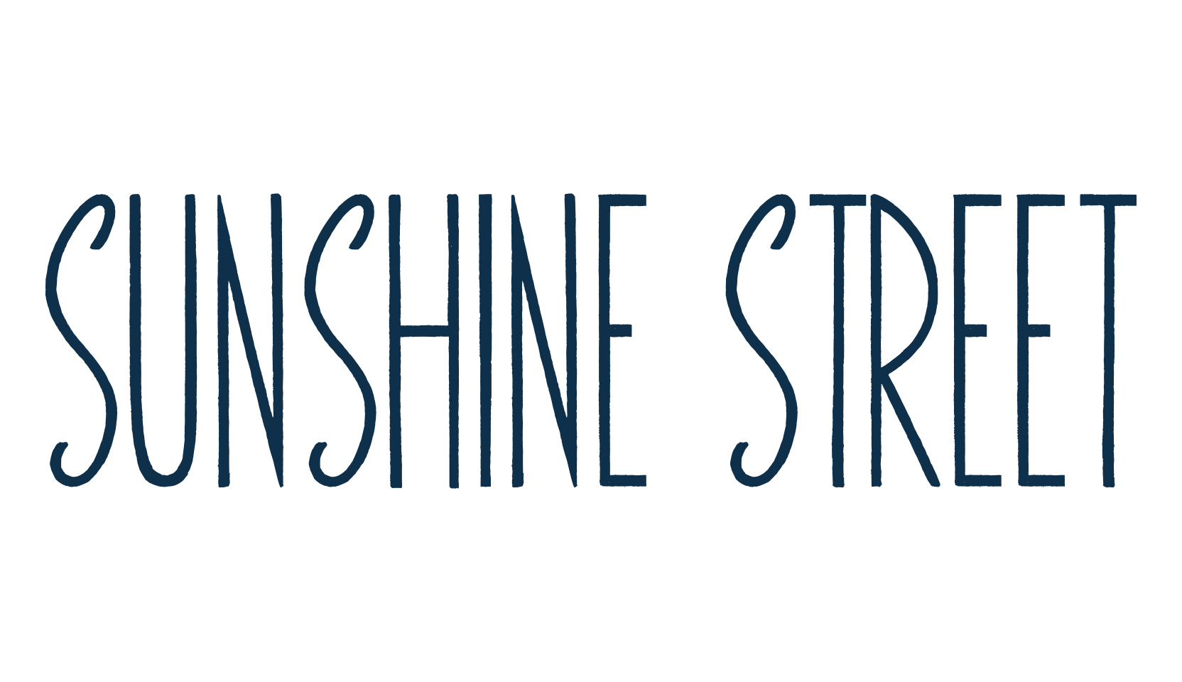 Sunshine Street, script handwritten fancy decorative calligraphy font preview