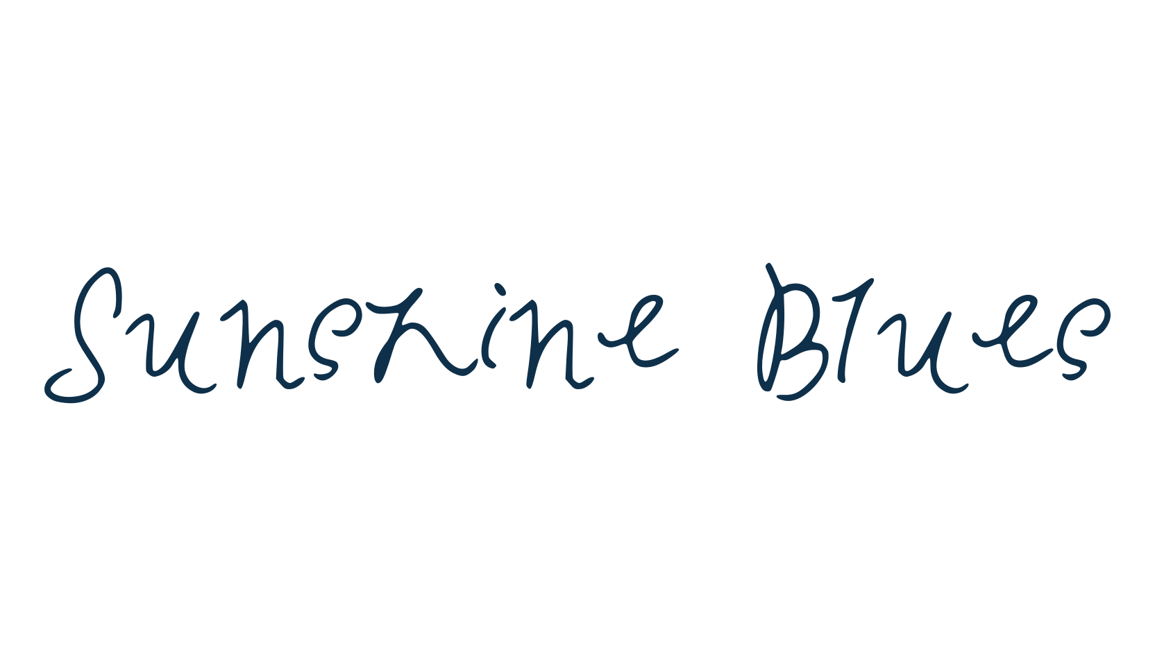 Sunshine Blues, script handwritten fancy decorative calligraphy font preview