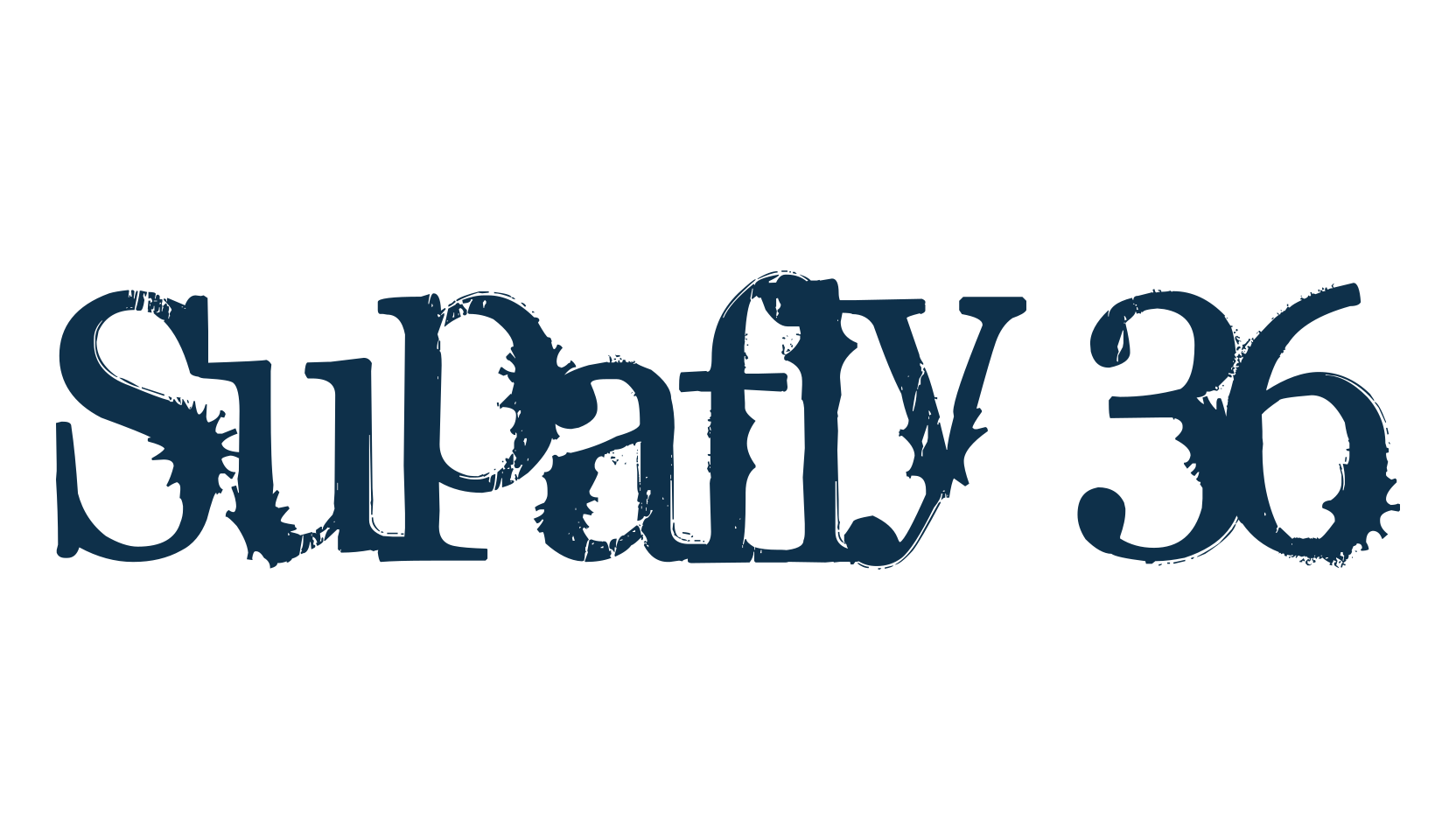 Supafly 36, fancy eroded decorative font preview
