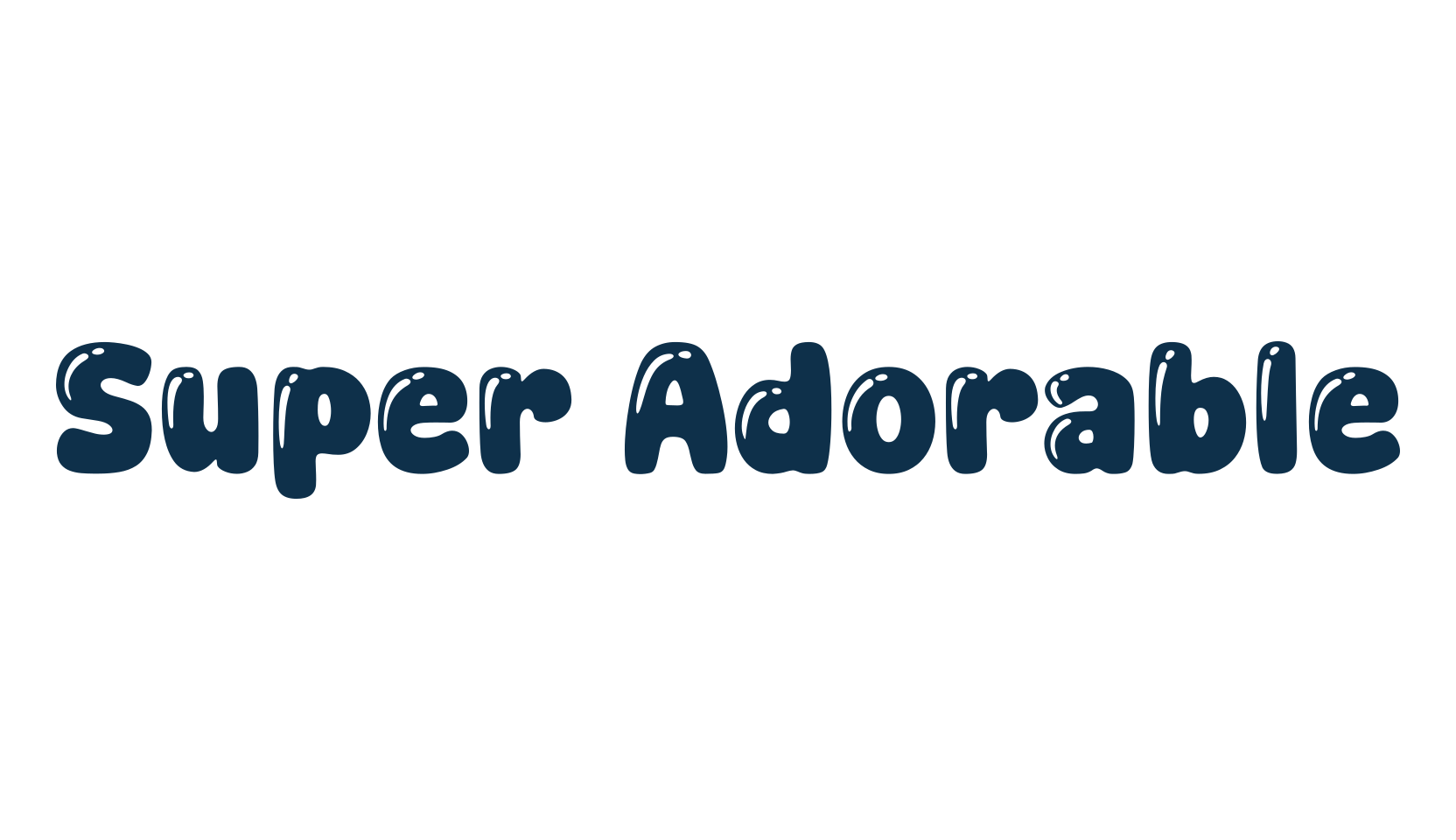 Super Adorable, cartoon font preview