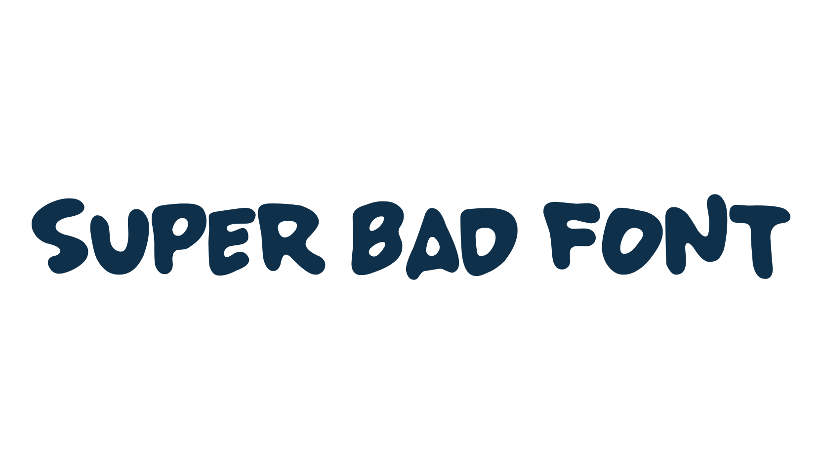 Super Bad Font, fancy cartoon decorative comic font preview