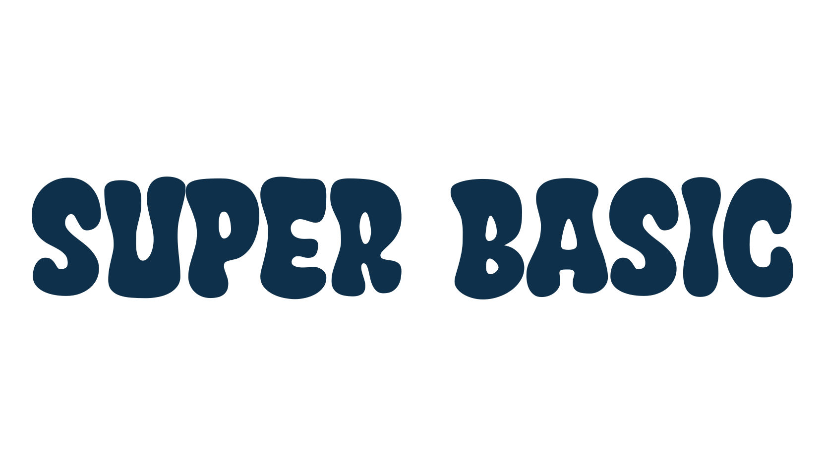 Super Basic, groovy font preview