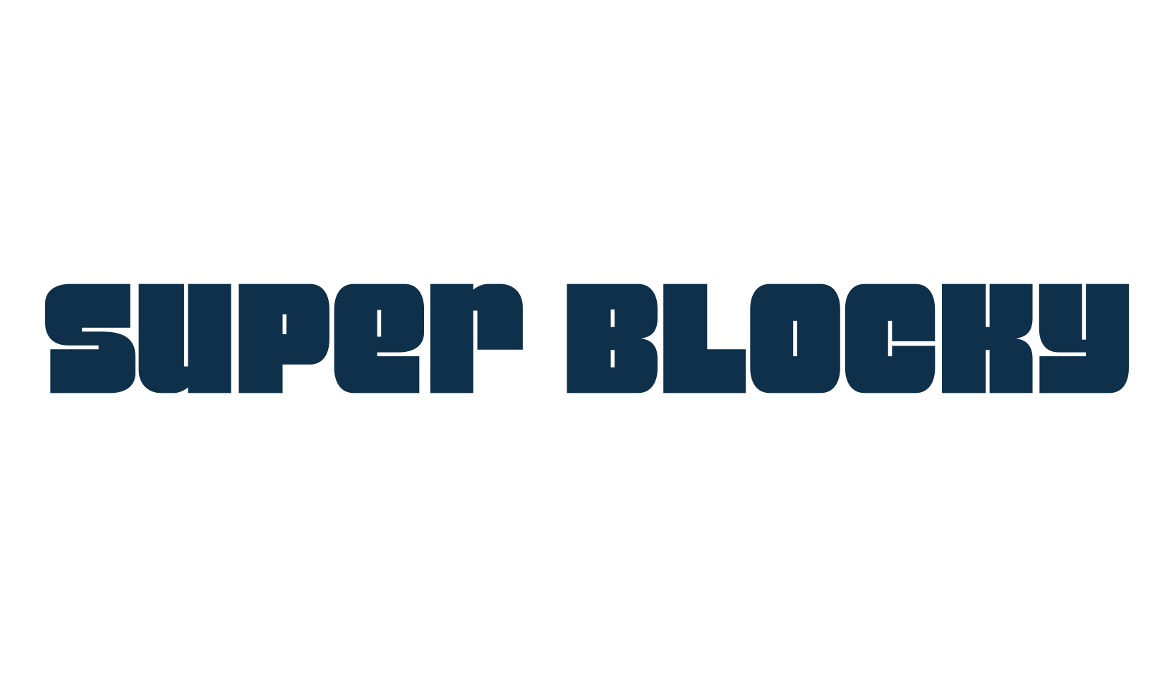 Super Blocky, fancy various decorative font preview