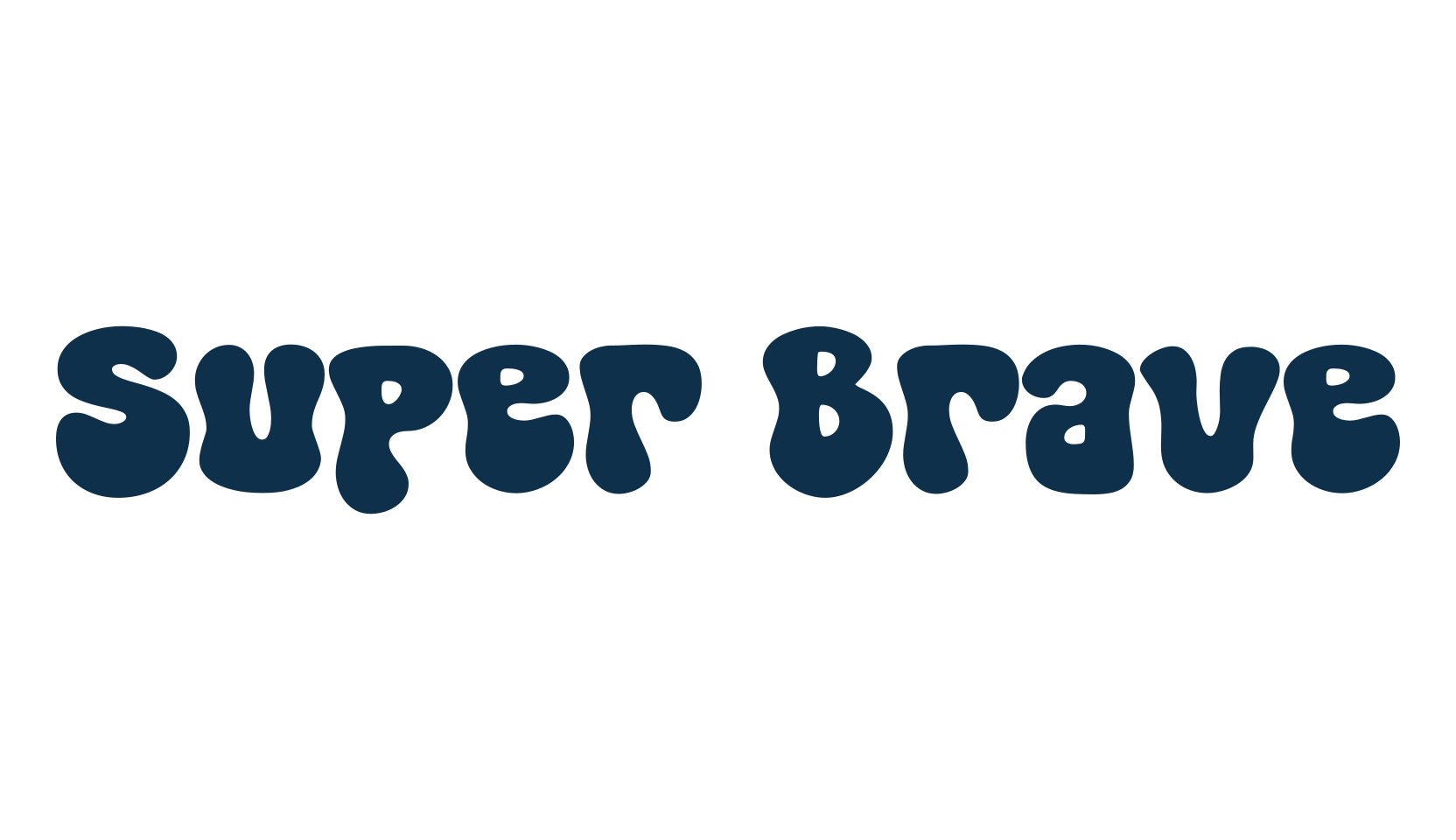 Super Brave, groovy font preview