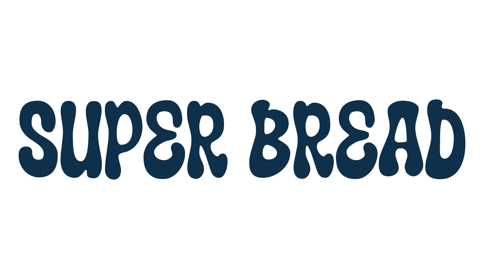Super Bread, groovy font preview
