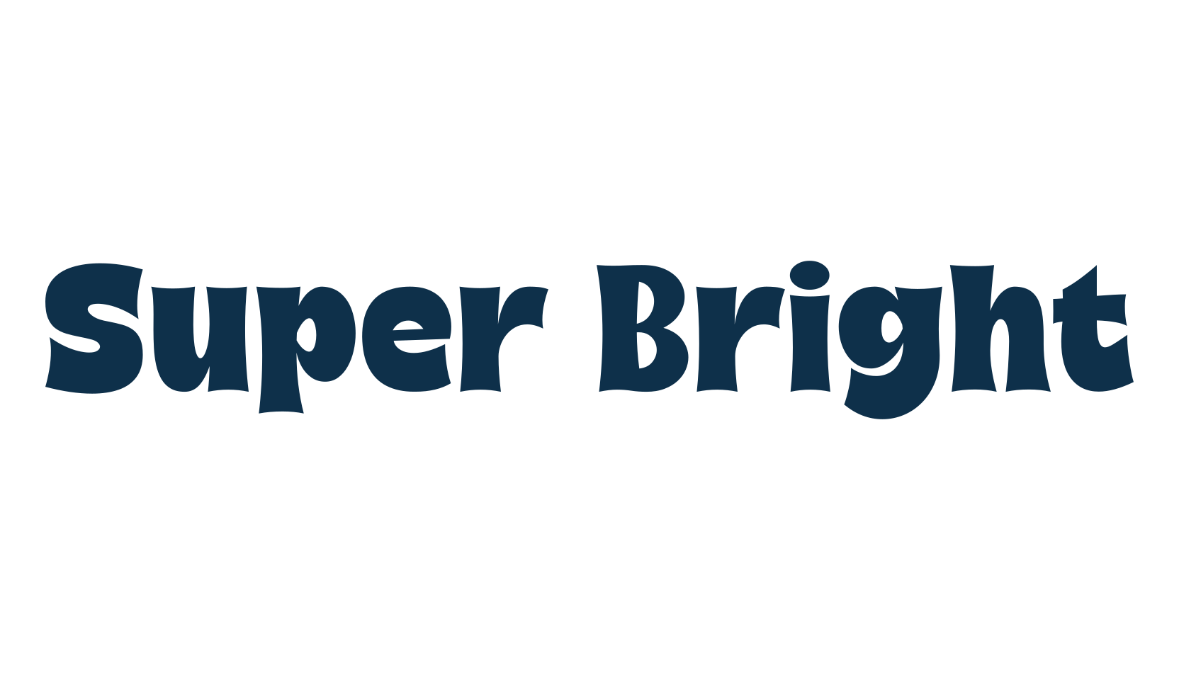 Super Bright, various font preview