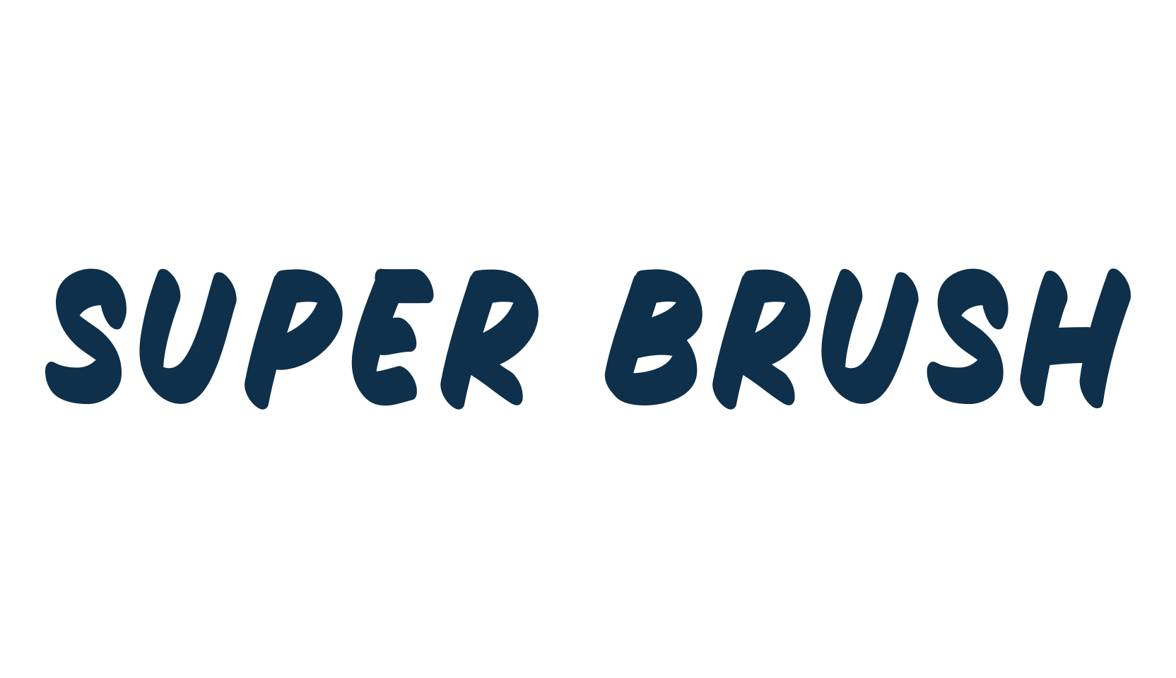 Super Brush, handwriting font preview