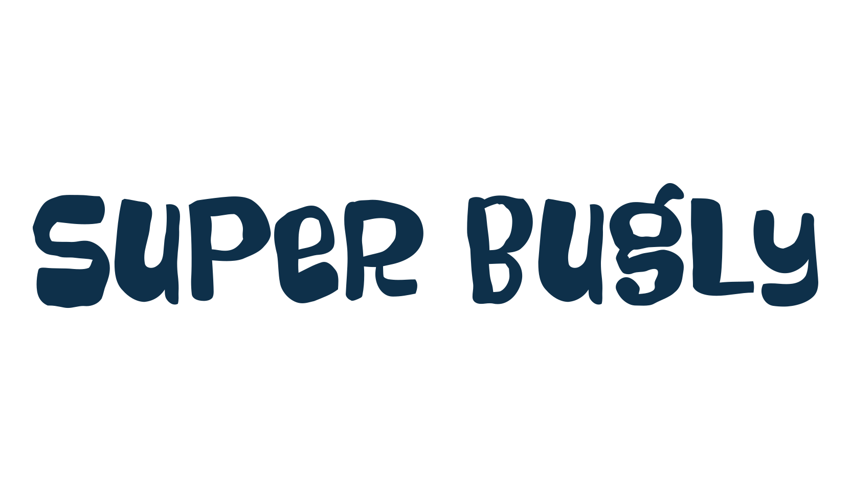 Super Bugly, cartoon font preview