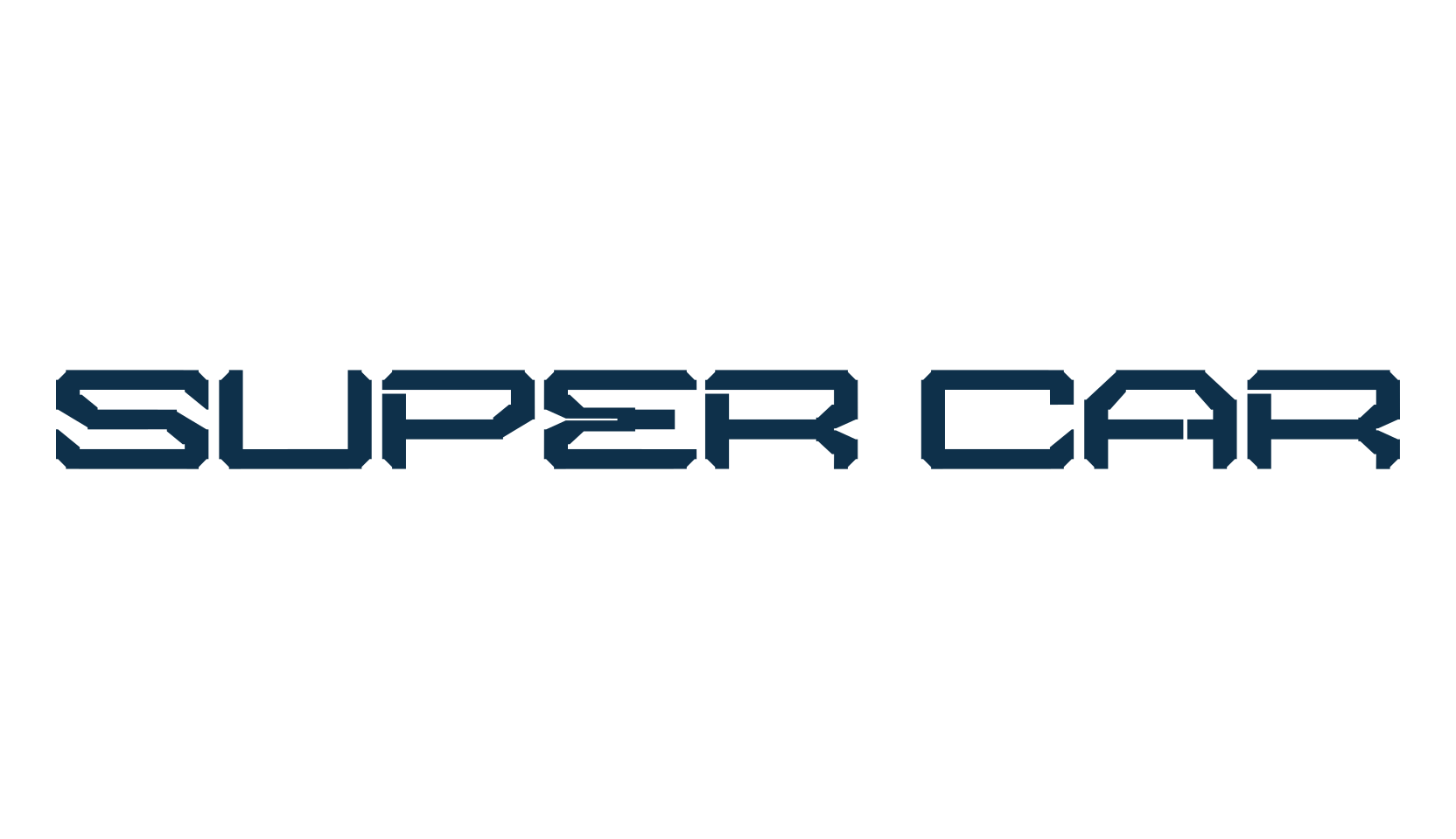 Super Car, sci-fi font preview