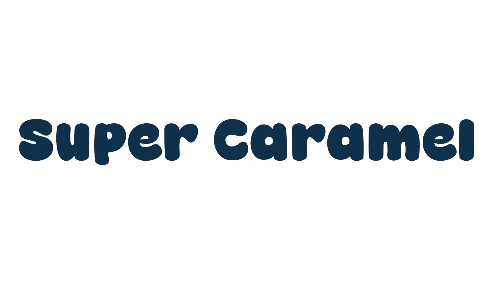 Super Caramel, cartoon font preview