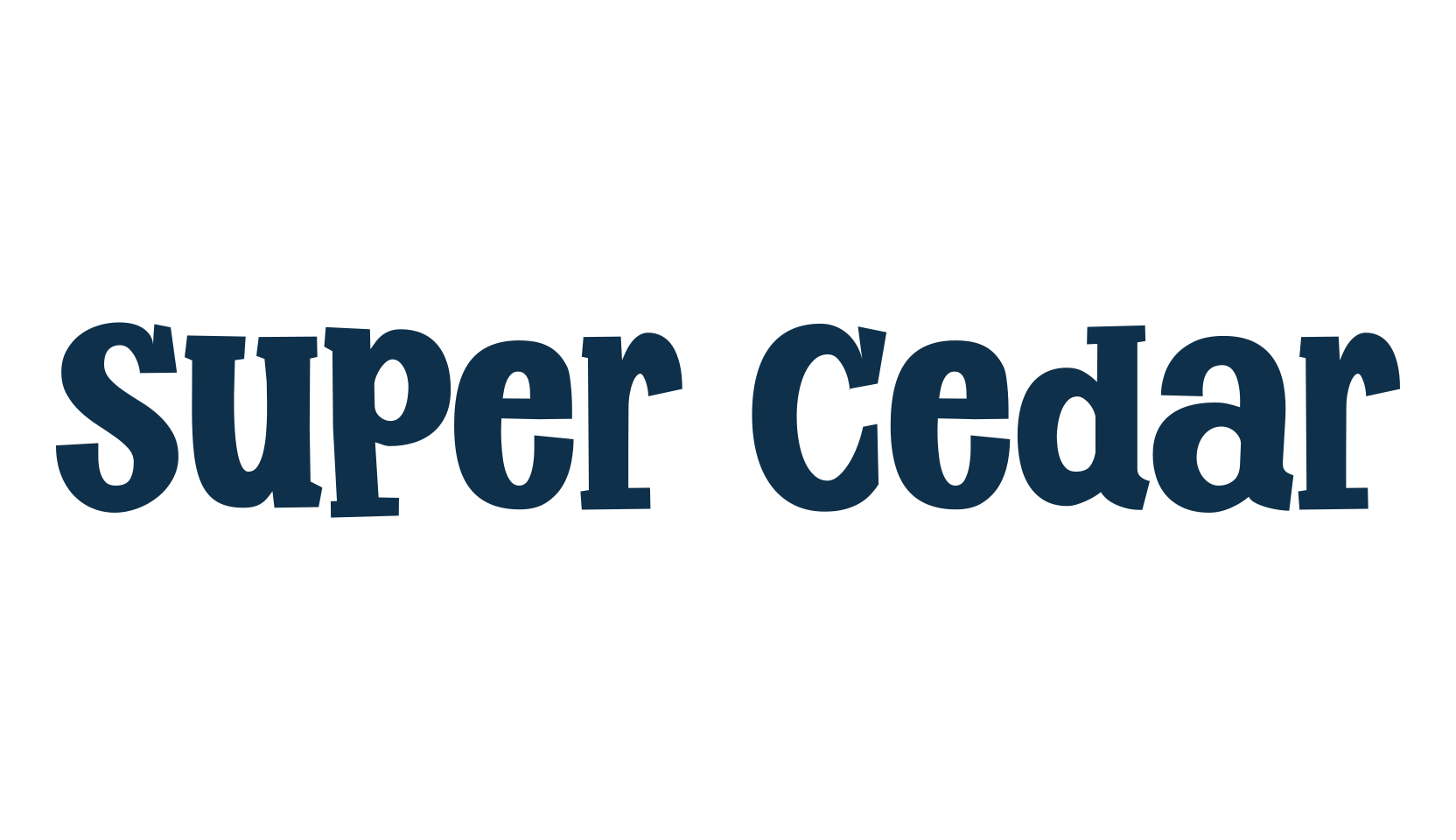 Super Cedar, cartoon font preview