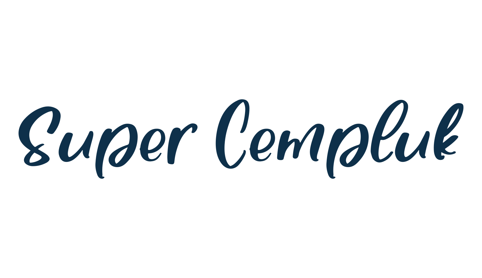 Super Cempluk, script brush fancy decorative calligraphy font preview