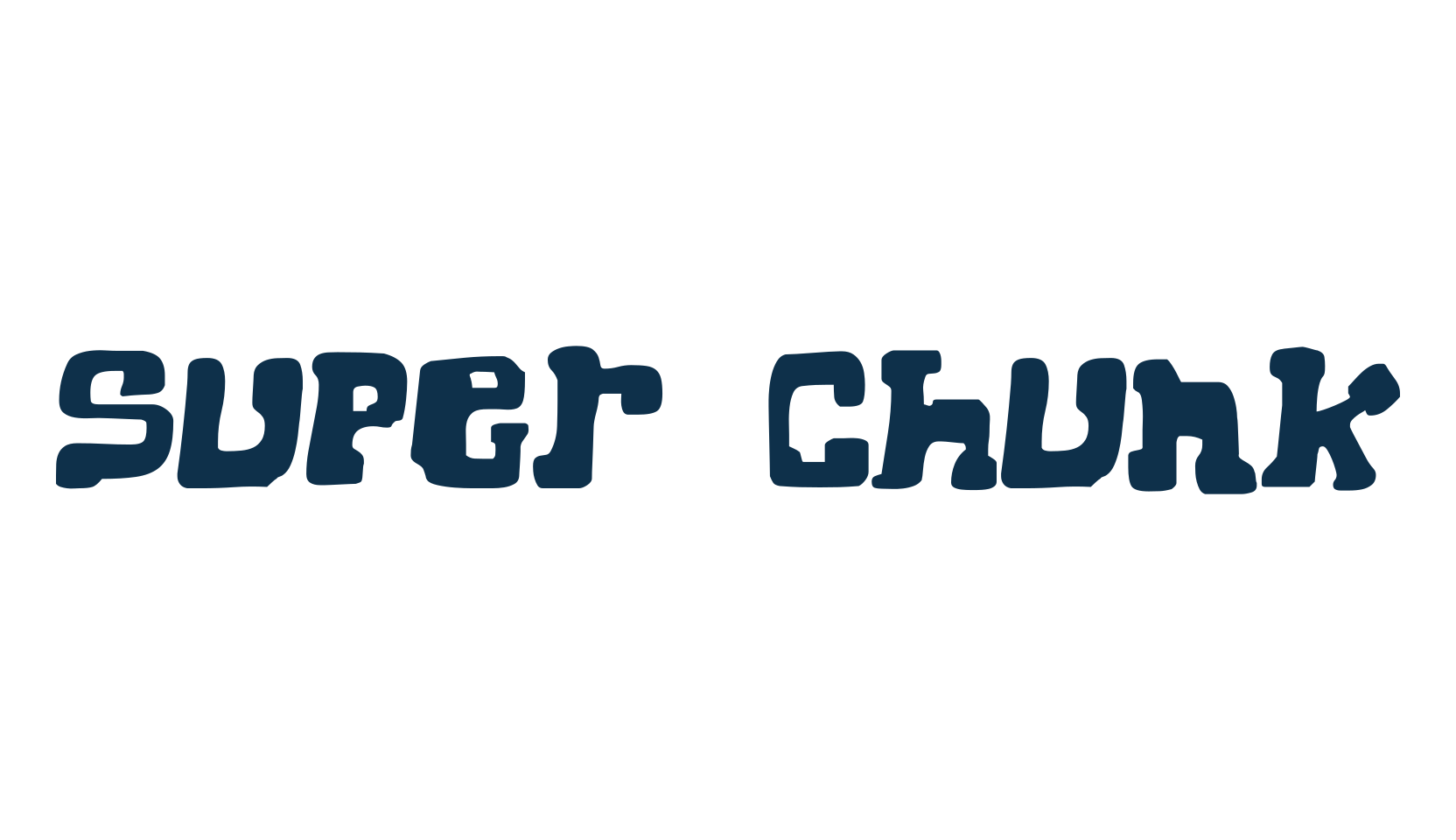 Super Chunk, cartoon font preview