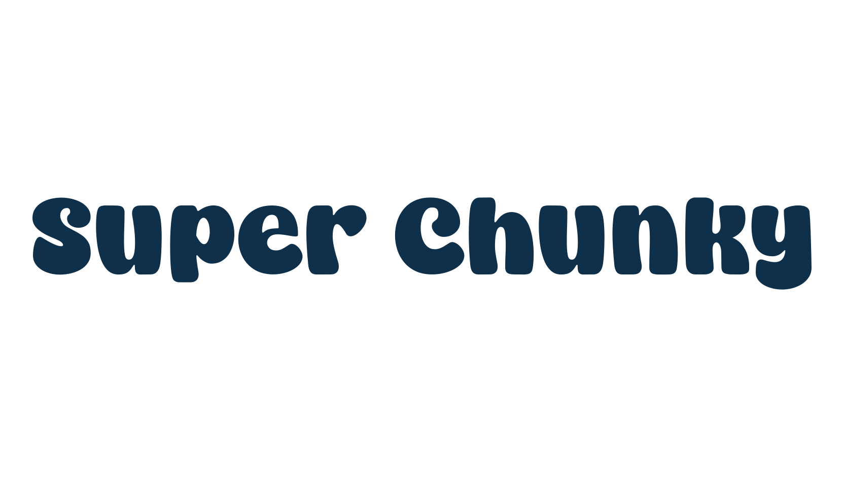 Super Chunky, various font preview