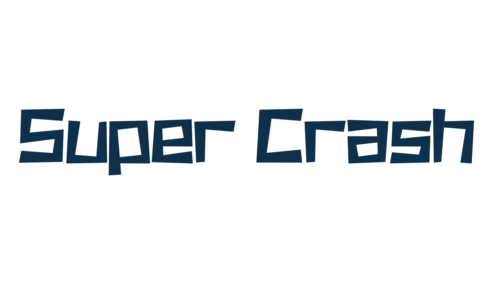 Super Crash, fancy cartoon decorative font preview