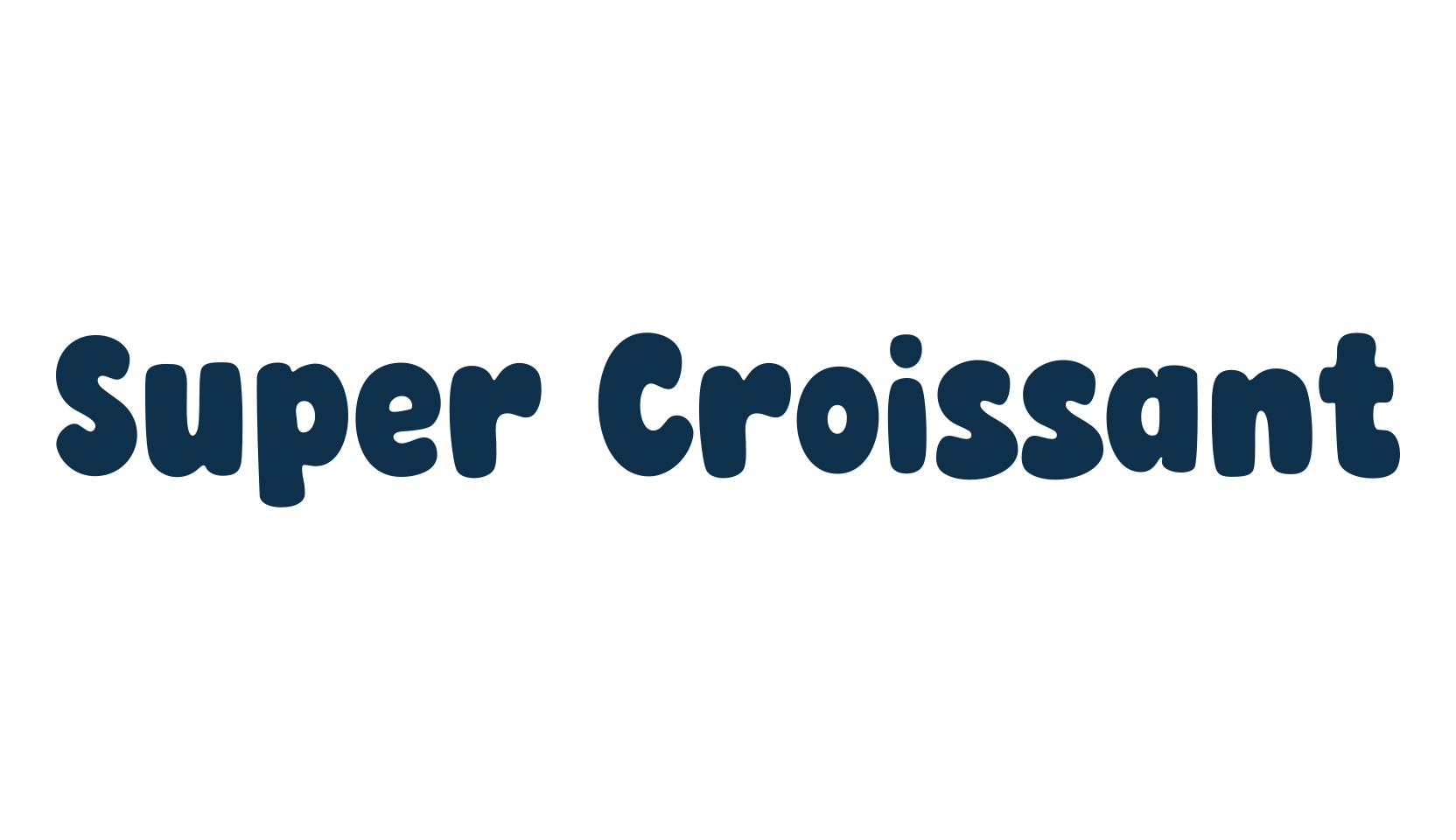 Super Croissant, cartoon font preview
