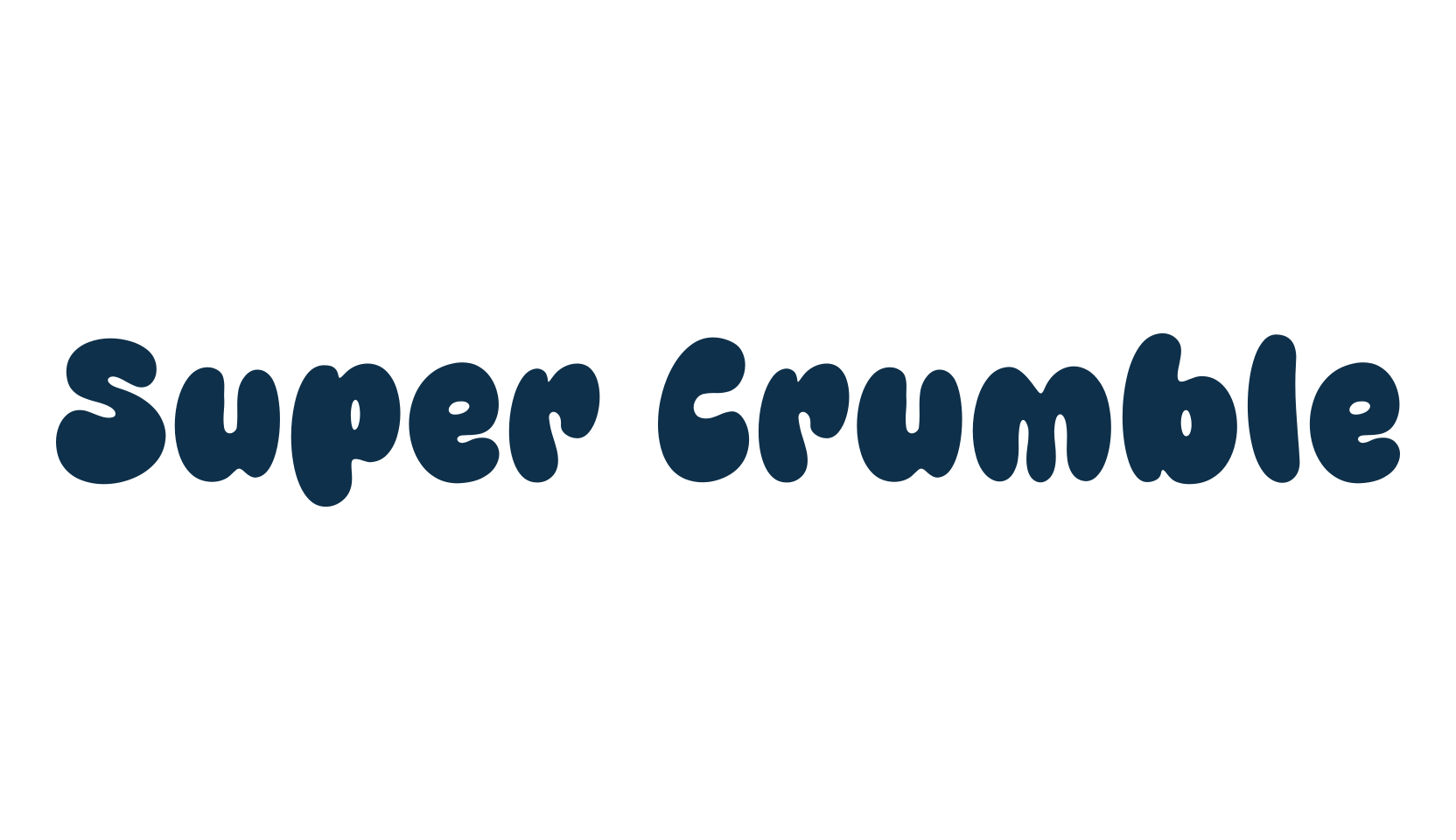 Super Crumble, cartoon font preview