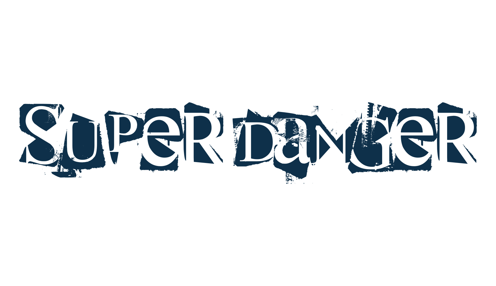 Super Danger, fancy destroy decorative font preview