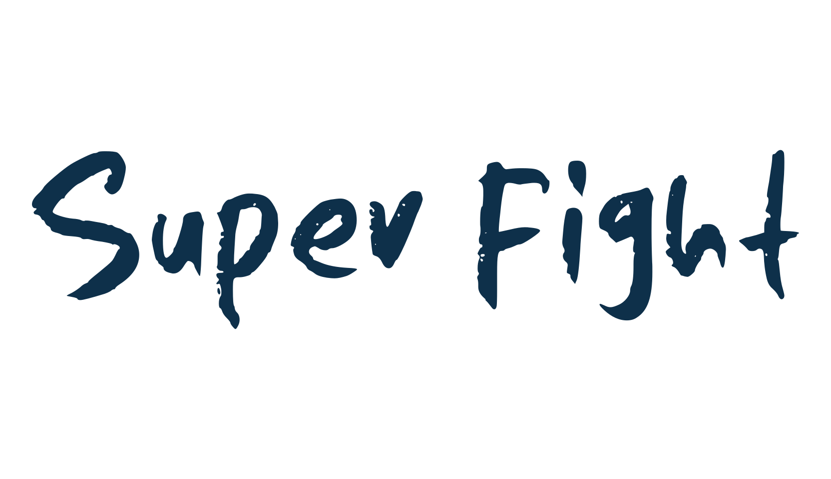 Super Fight, brush font preview