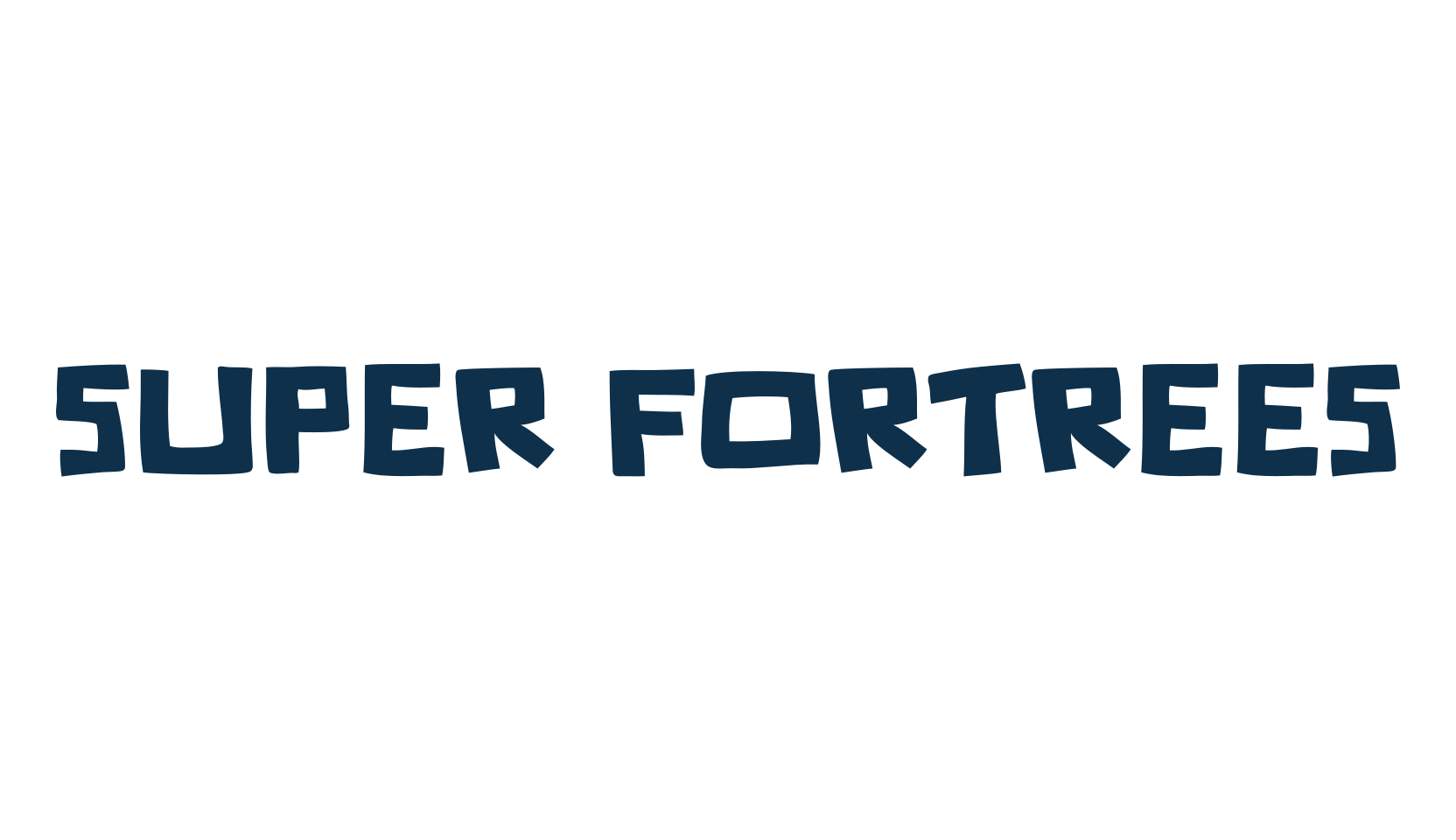 Super Fortrees, fancy cartoon decorative font preview