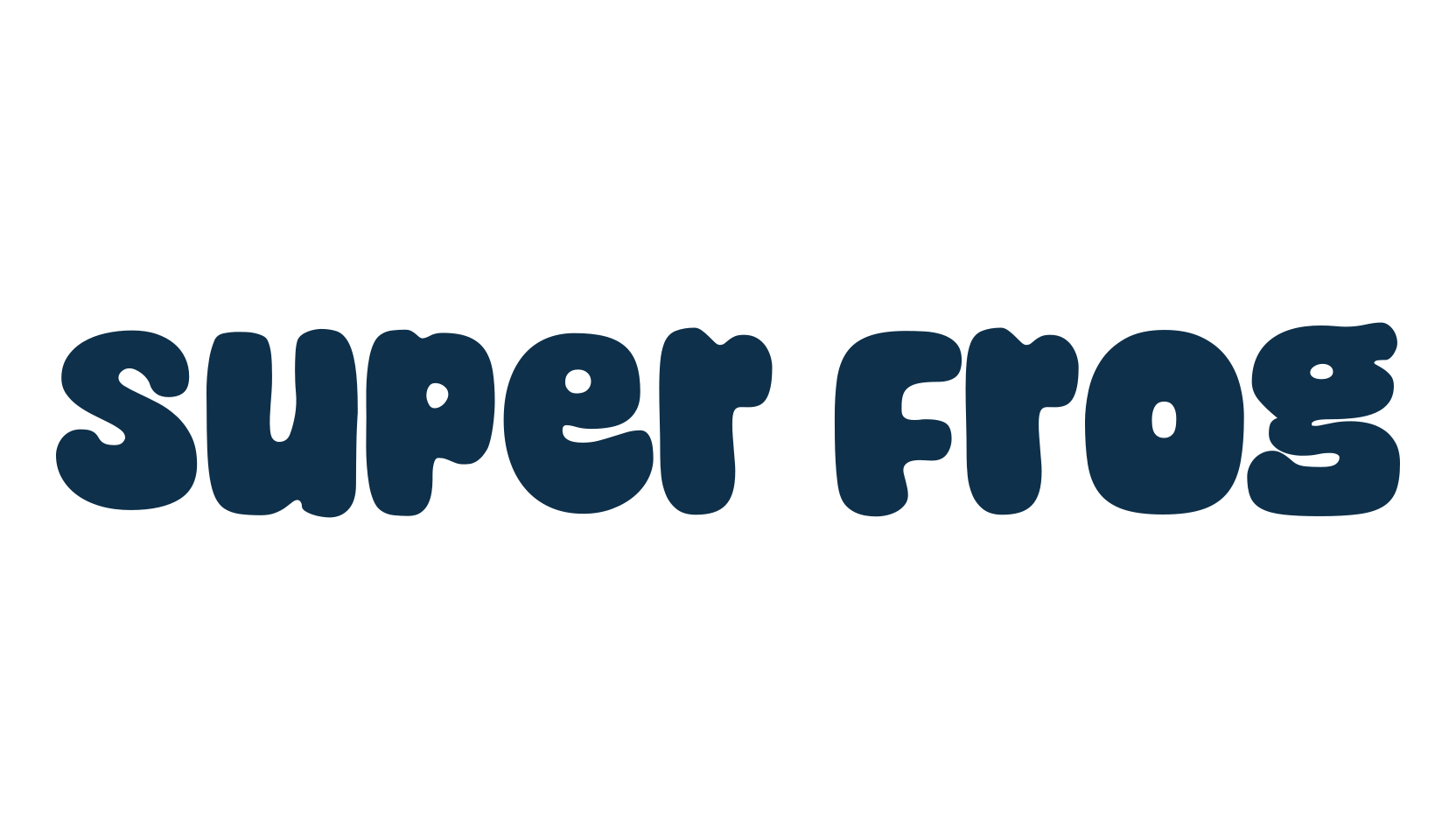 Super Frog, cartoon font preview