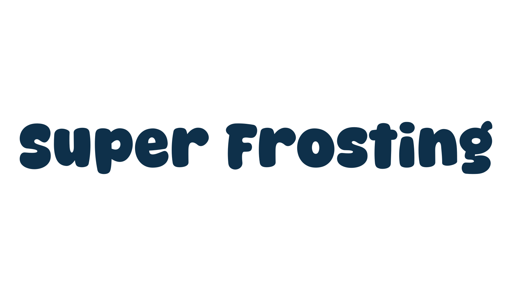 Super Frosting, cartoon font preview