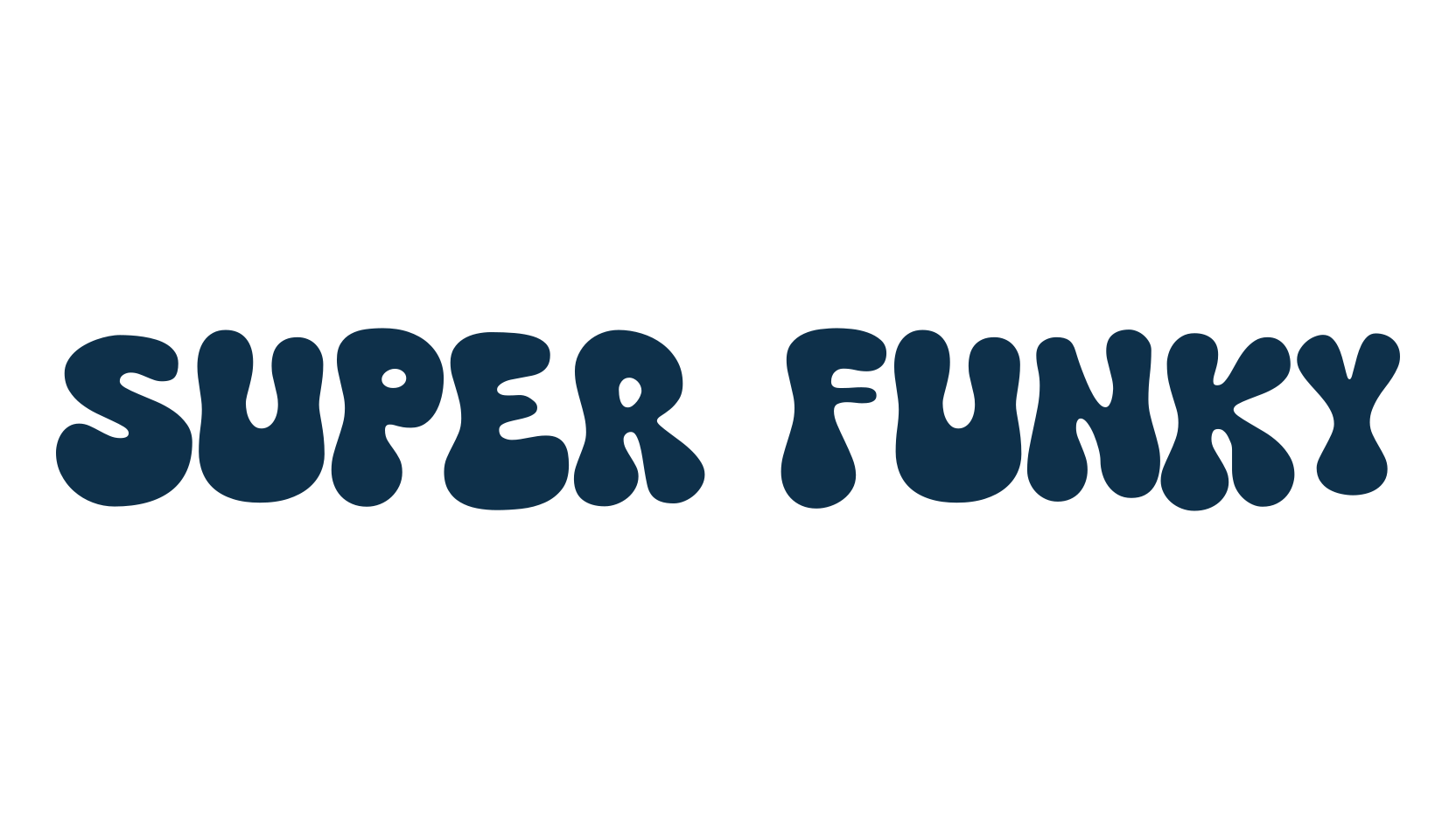 Super Funky, groovy font preview