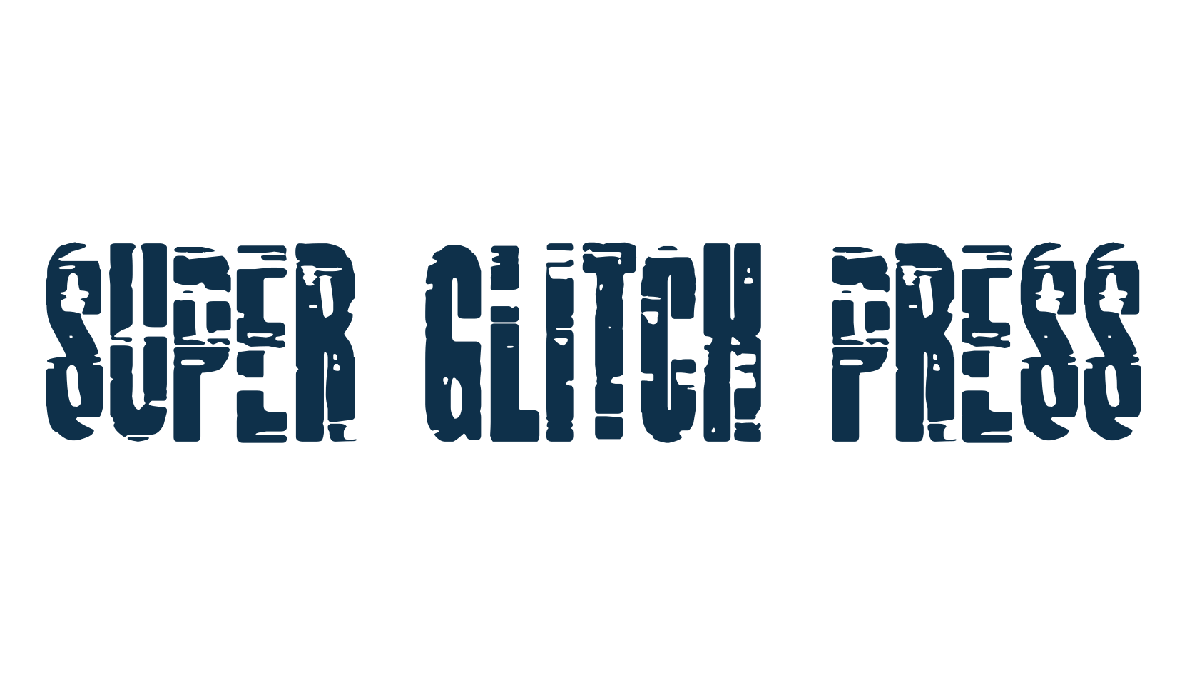 Super Glitch Press, destroy font preview