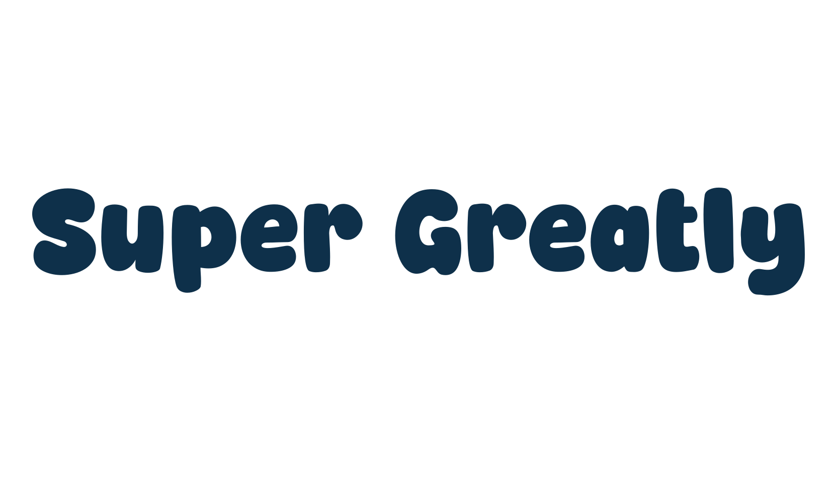 Super Greatly, cartoon font preview