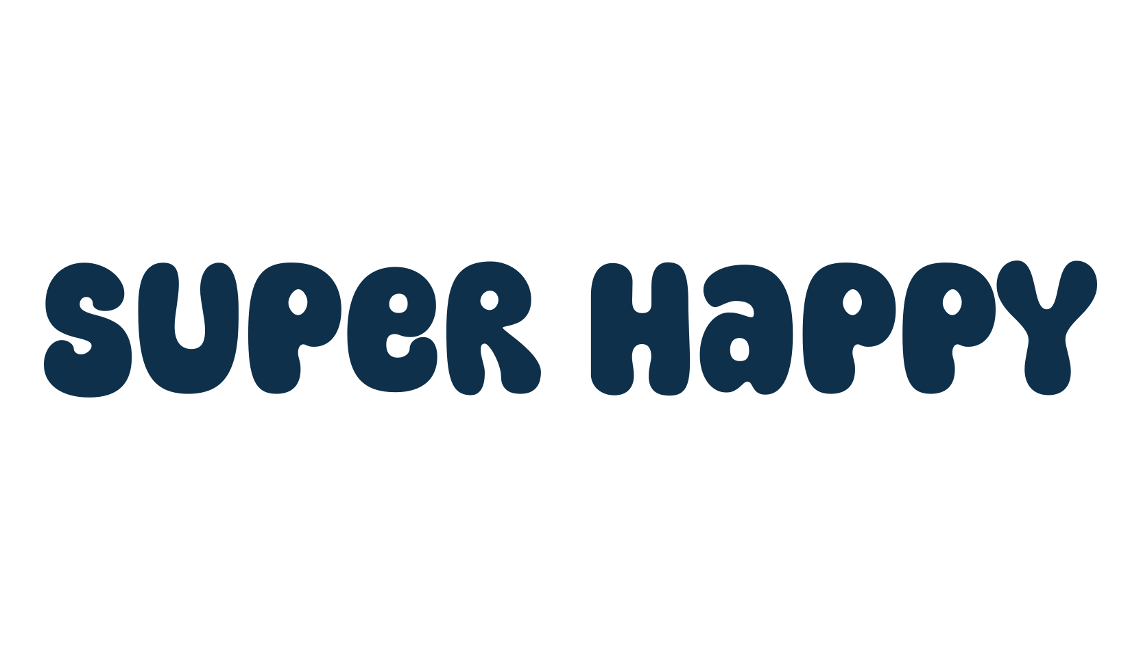 Super Happy, cartoon font preview