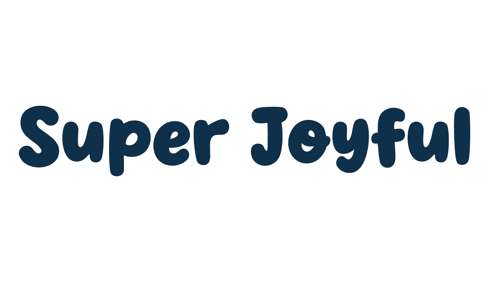 Super Joyful, cartoon font preview