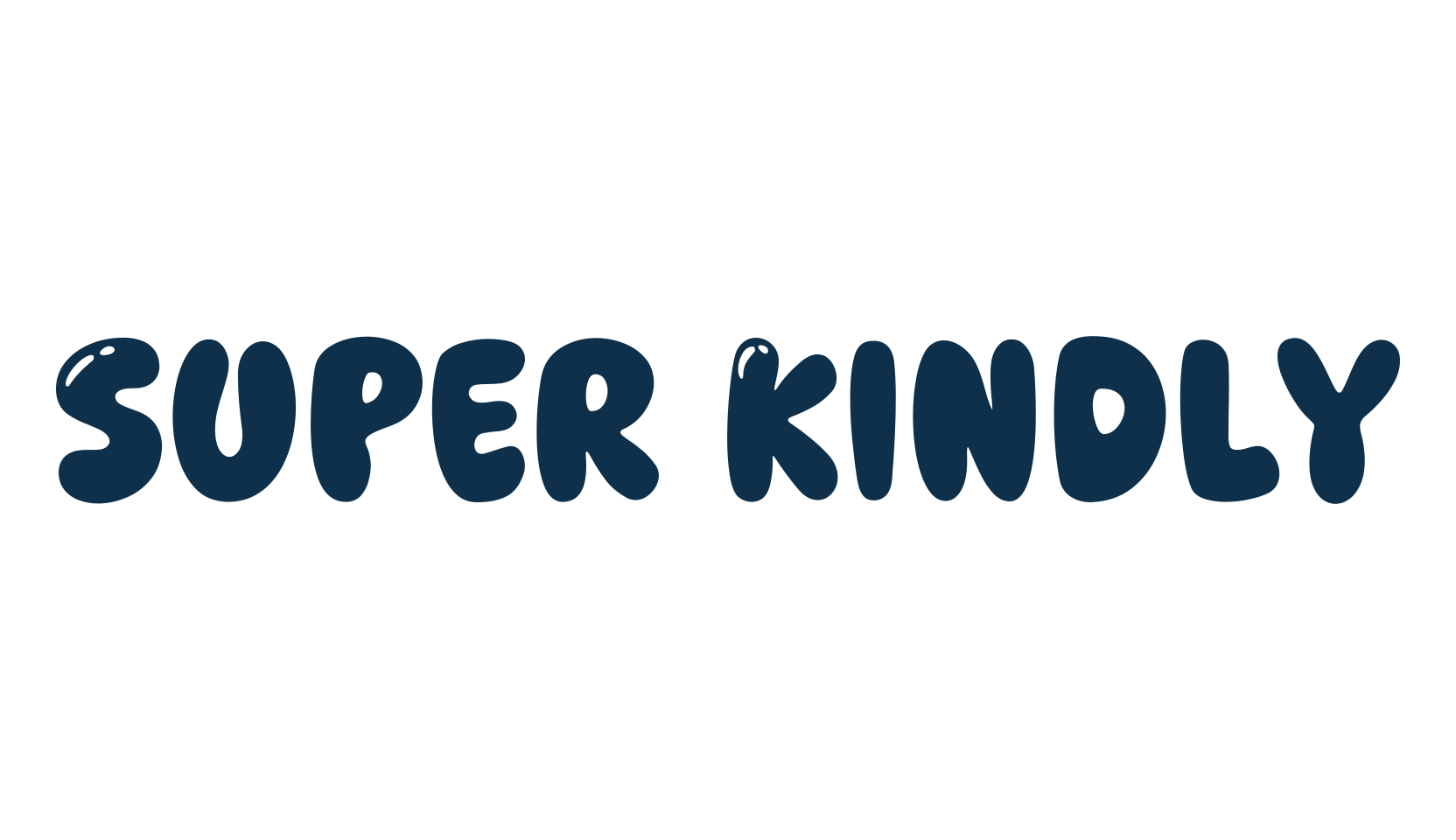 Super Kindly, cartoon font preview