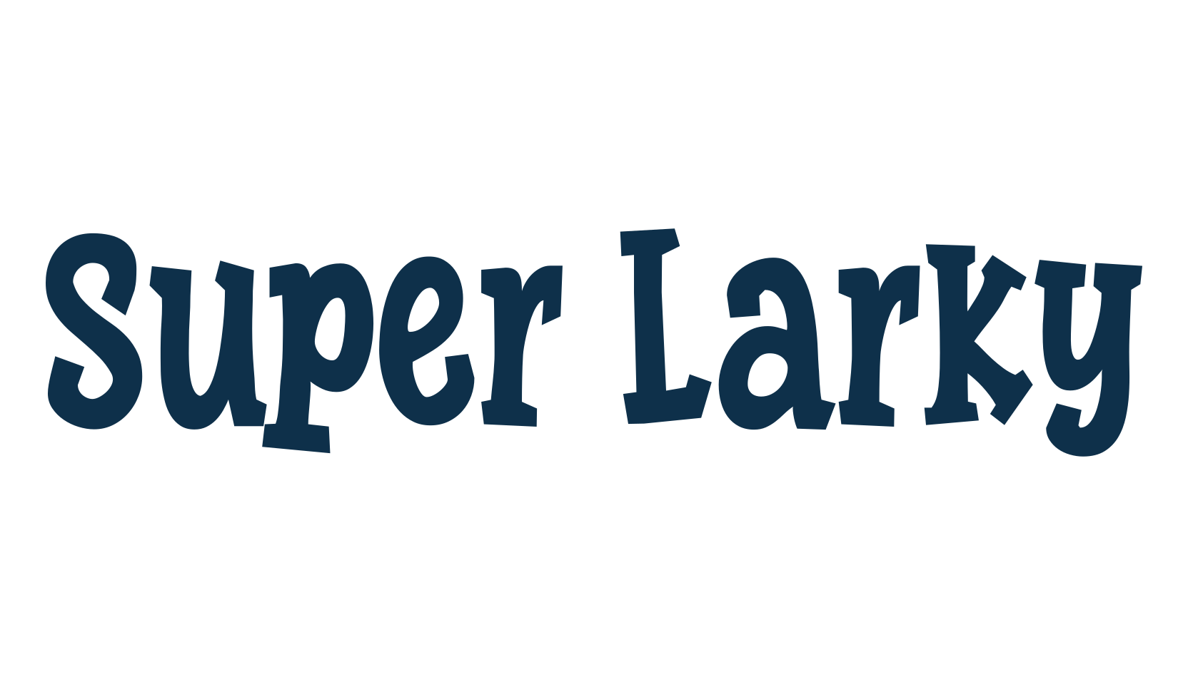 Super Larky, fancy cartoon decorative font preview