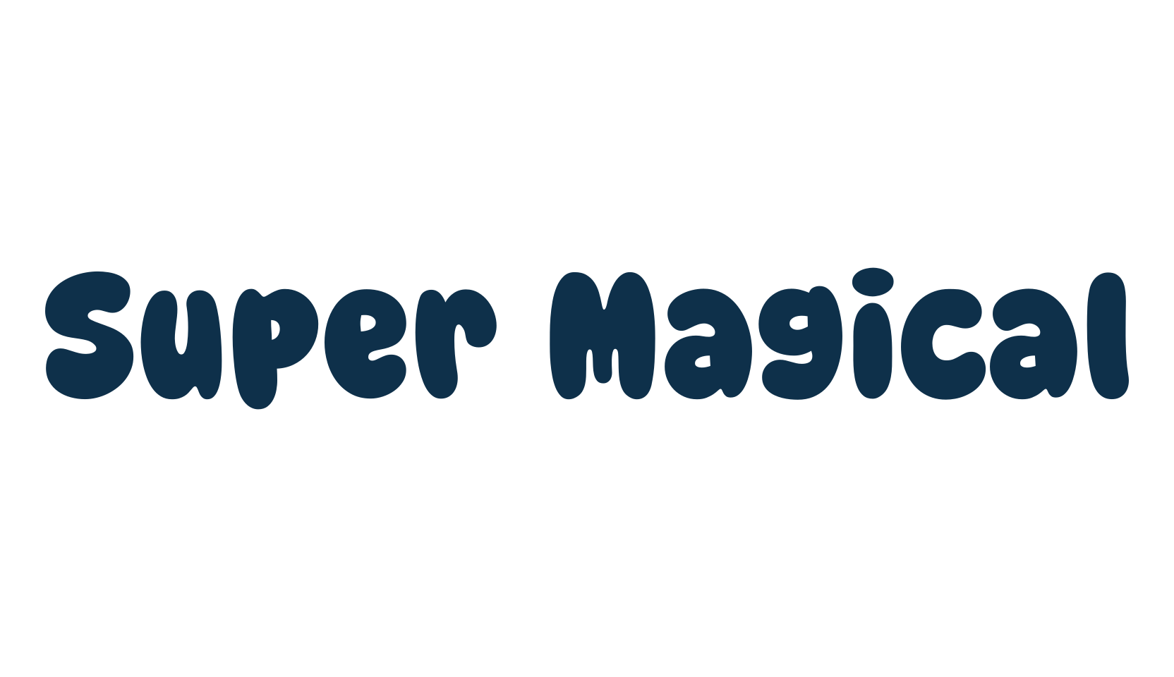 Super Magical, cartoon font preview